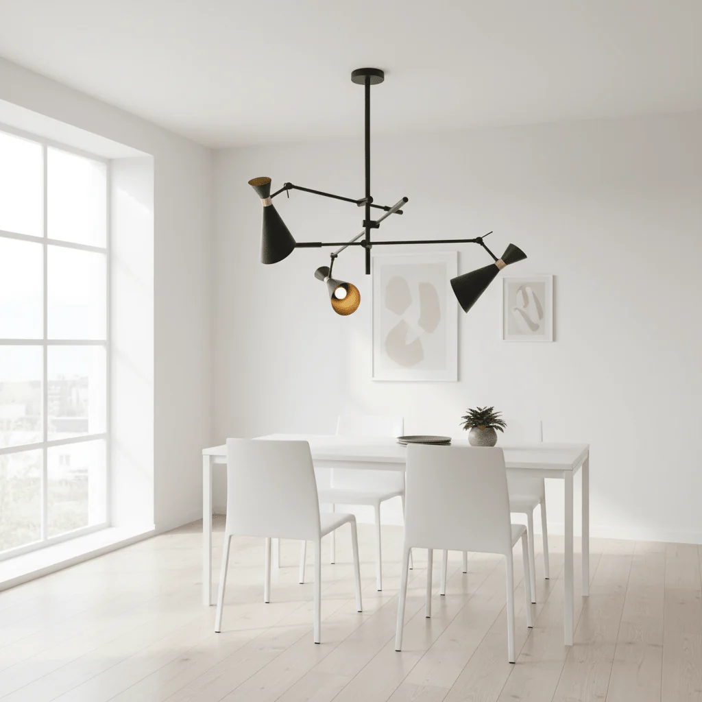 Linox 3 Shade Black And Gold Pendant