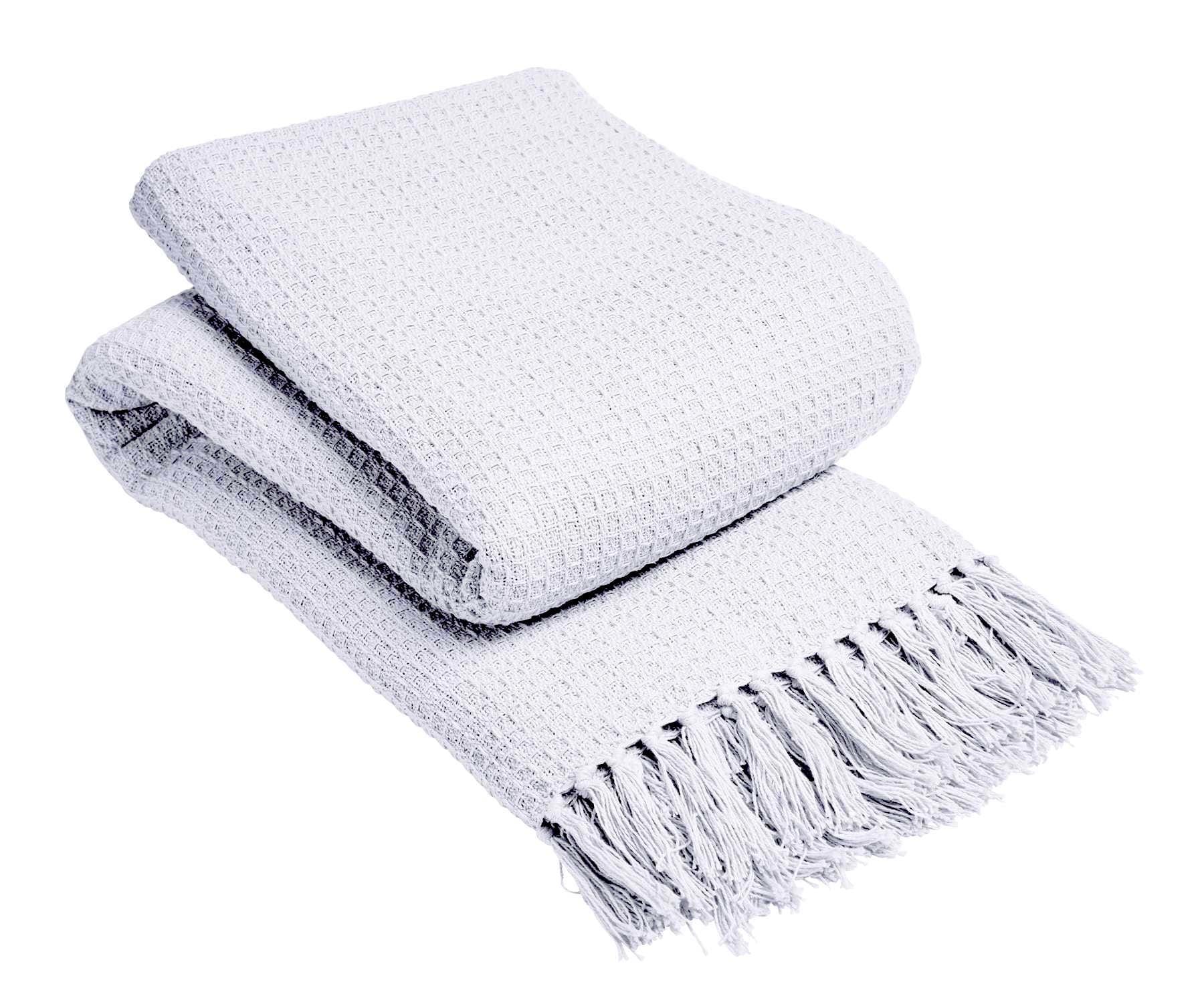 Lisbon Pure Indian Cotton Handwoven Honeycomb Throw Blanket Luxurious Soft Lightweight Easycare Cover for Sofa Bed or Living Room Available in 10 Colours and Sizes - Image 16