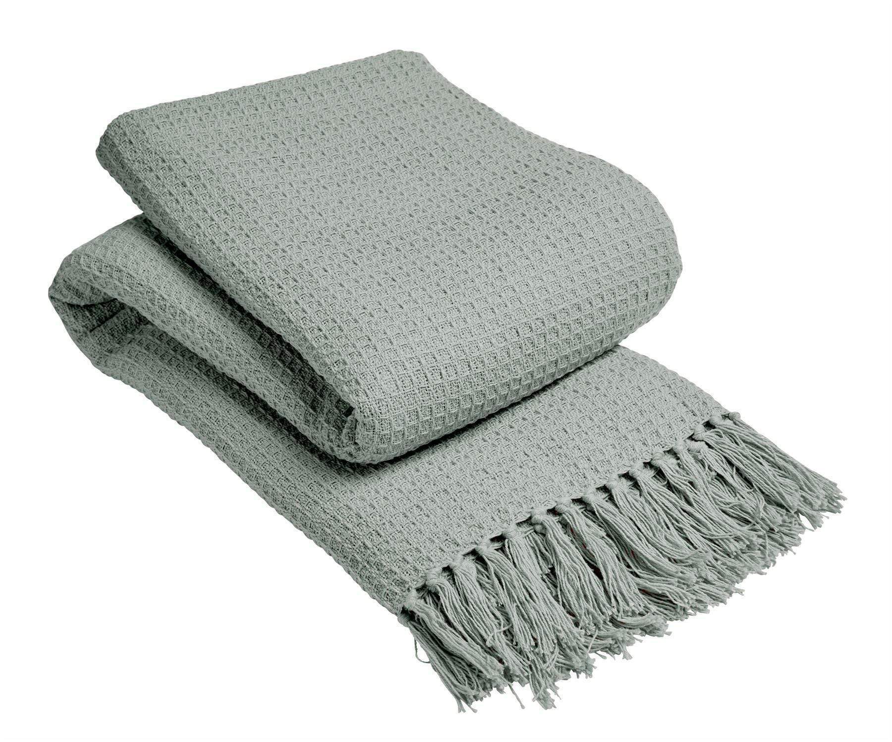 Lisbon Pure Indian Cotton Handwoven Honeycomb Throw Blanket Luxurious Soft Lightweight Easycare Cover for Sofa Bed or Living Room Available in 10 Colours and Sizes - Image 18