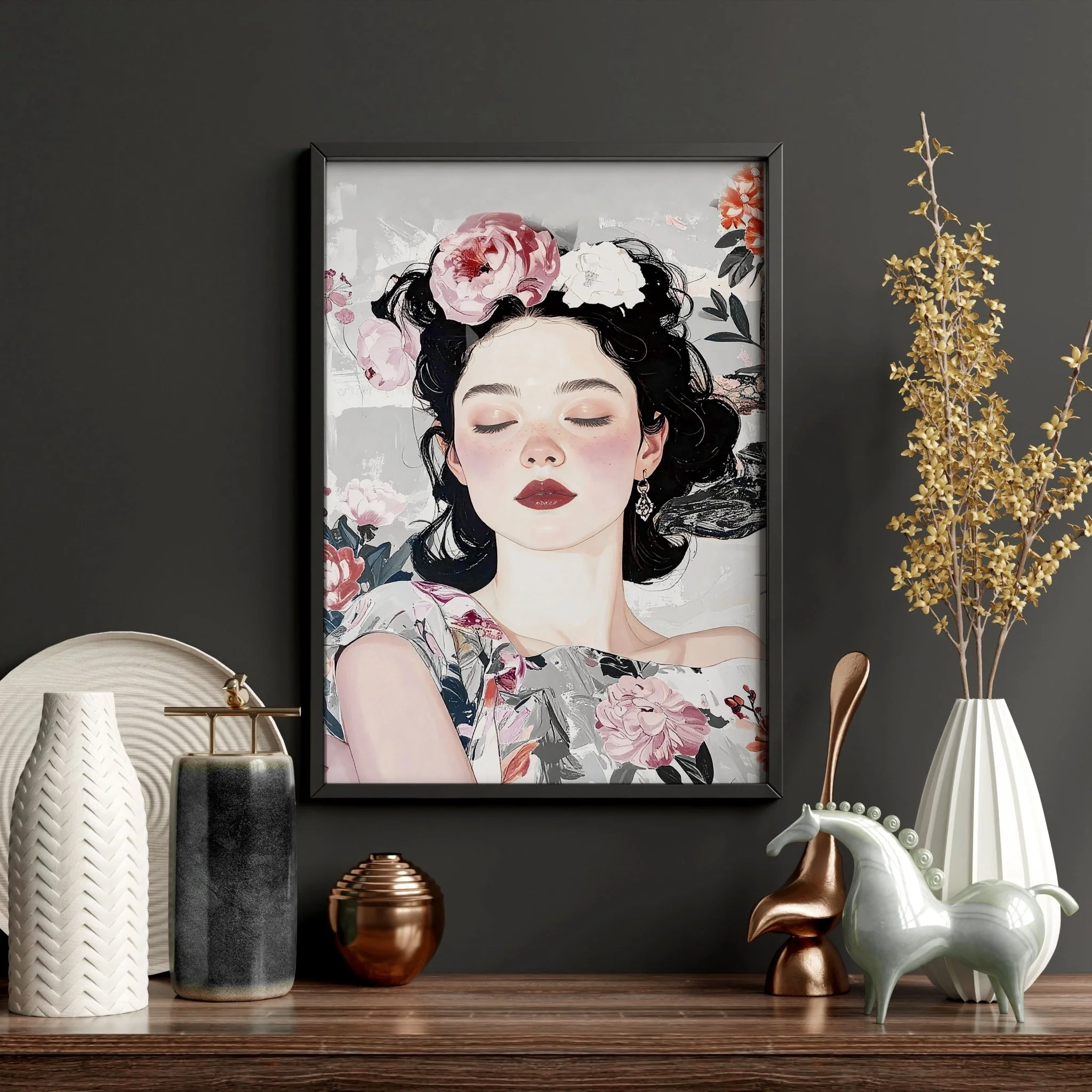 Living Room Art Paintings | Set of 3 Boho Women Wall art Prints - Image 11