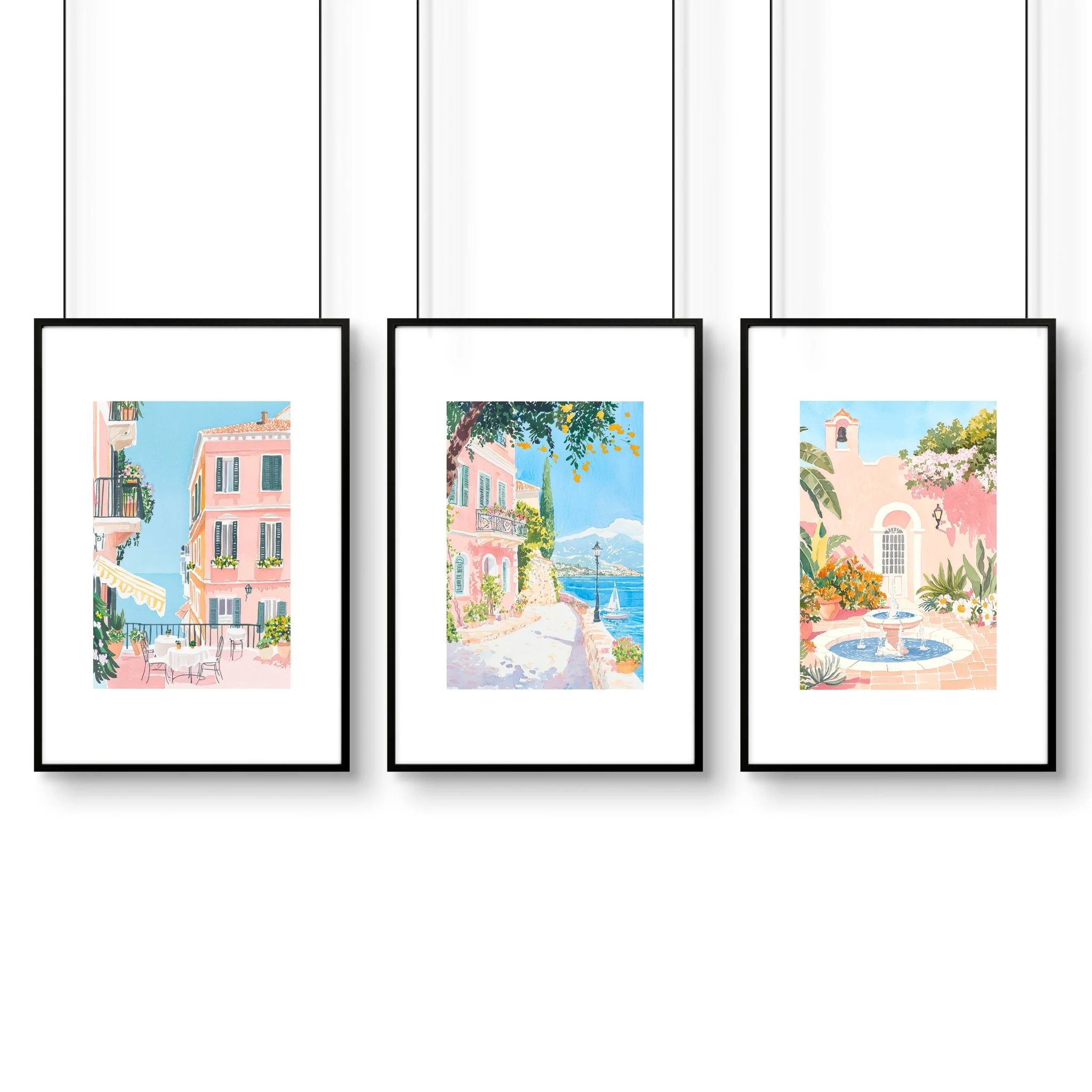 Living Room Artwork For Wall | Set of 3 Beach Decor Wall art Prints - Image 12