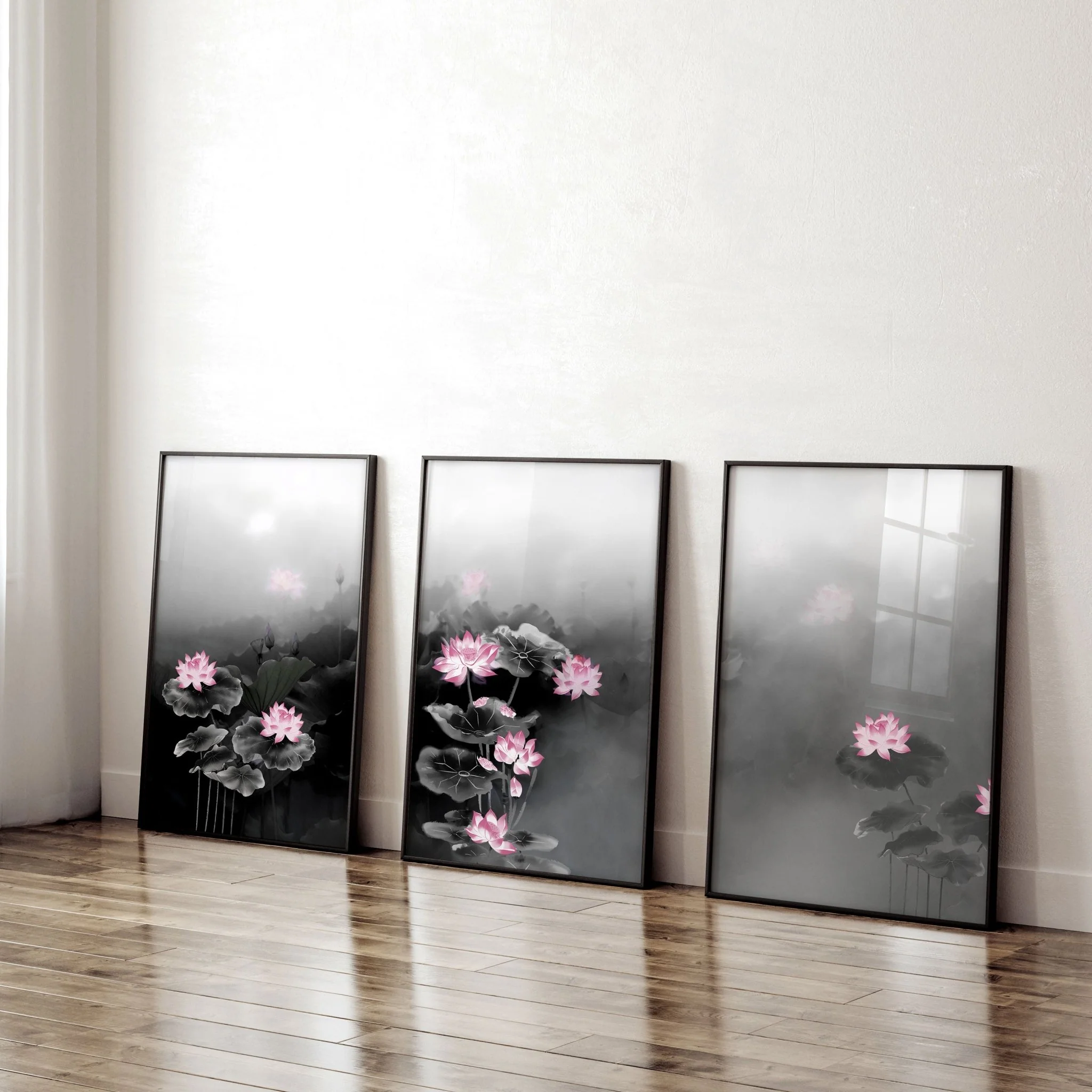 Living Room Canvas Art | Set of 3 Asian Inspired Wall art Prints - Image 6