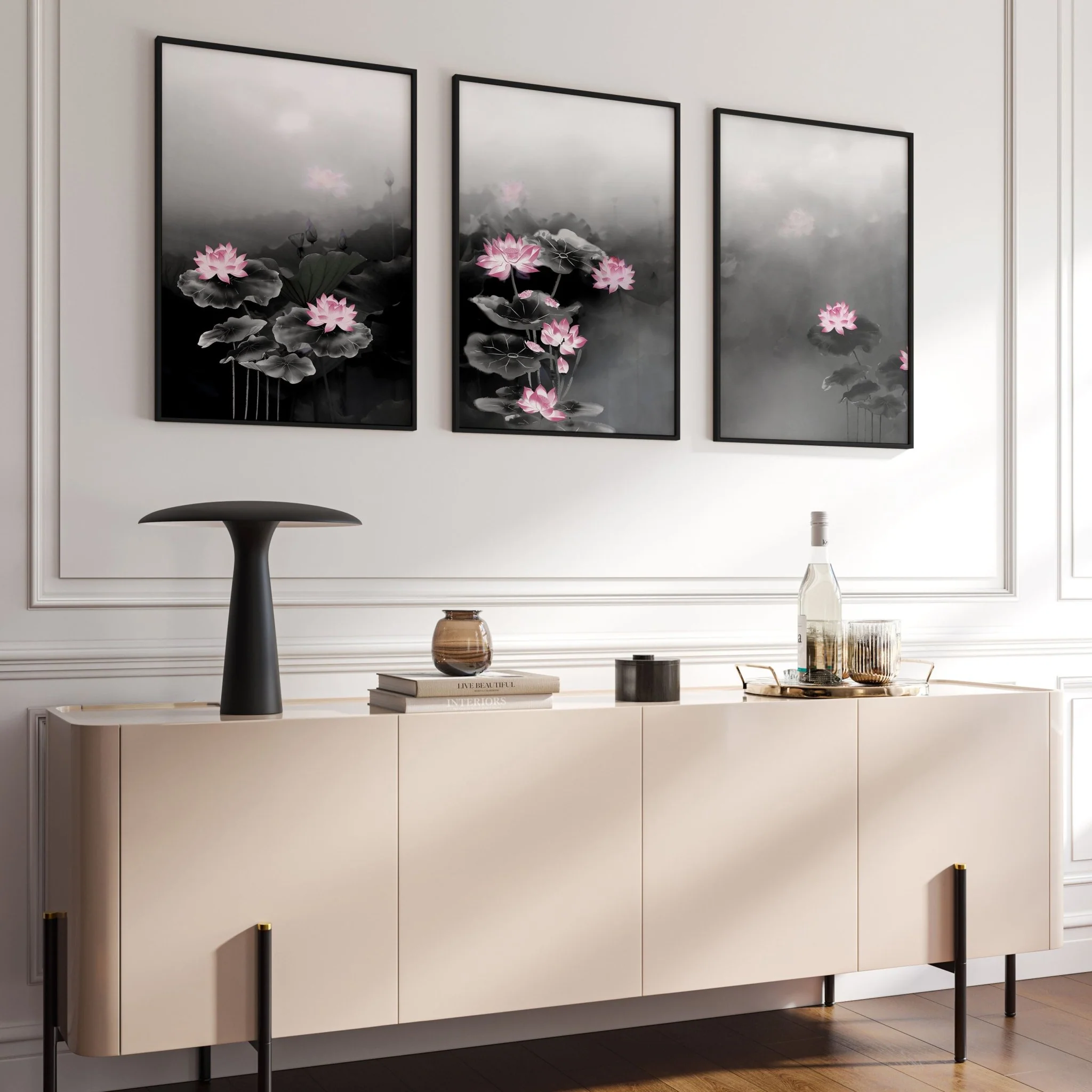 Living Room Canvas Art | Set of 3 Asian Inspired Wall art Prints - Image 7