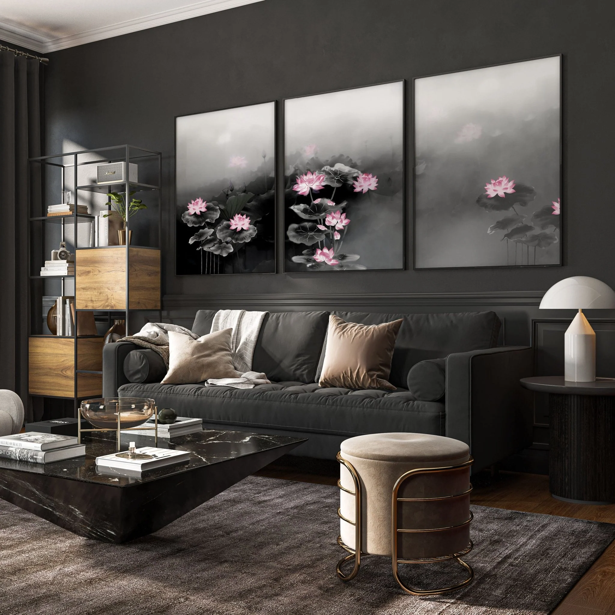 Living Room Canvas Art | Set of 3 Asian Inspired Wall art Prints - Image 8