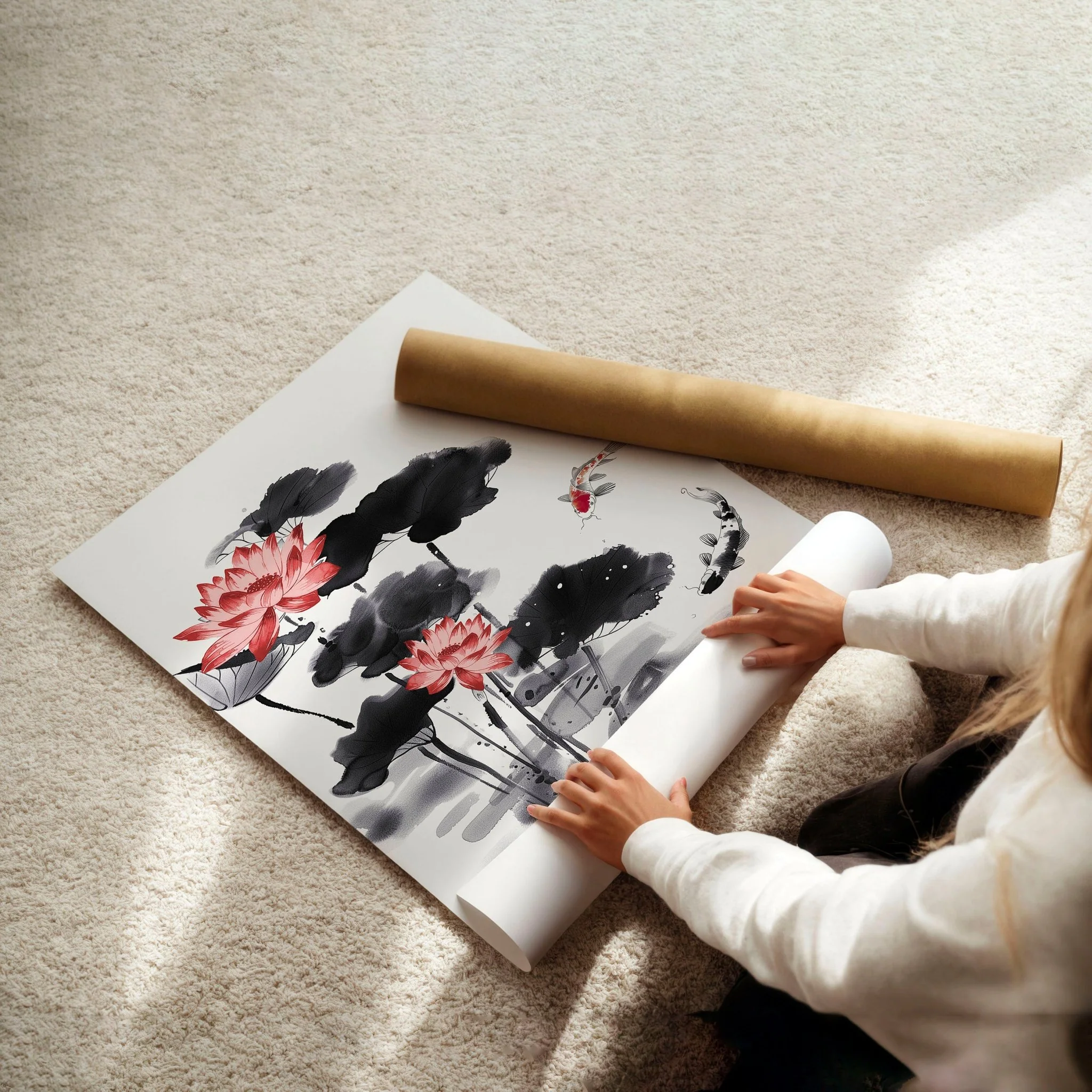 Living Room Canvas | Set of 3 Asian Inspired Wall art Prints - Image 15
