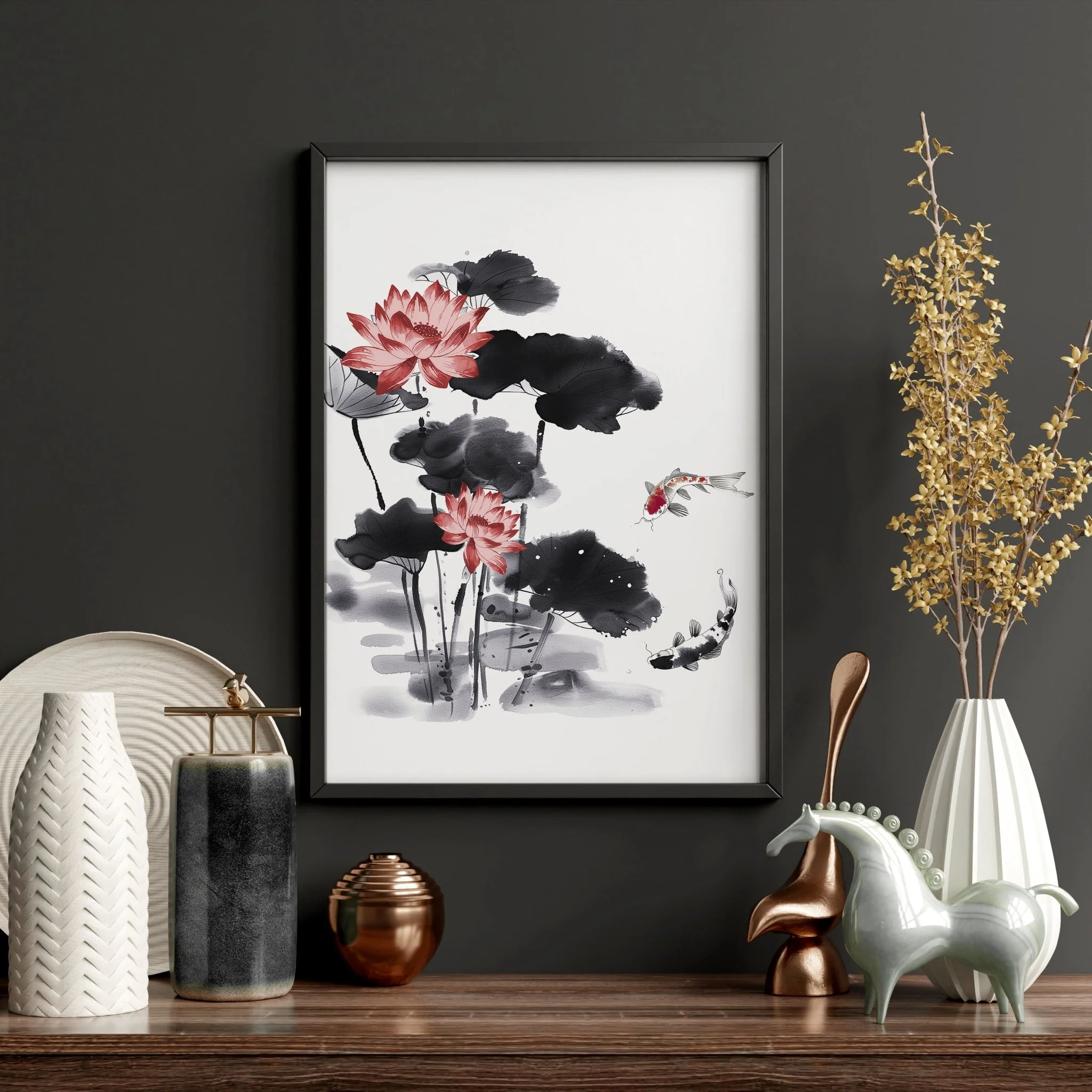 Living Room Canvas | Set of 3 Asian Inspired Wall art Prints - Image 16