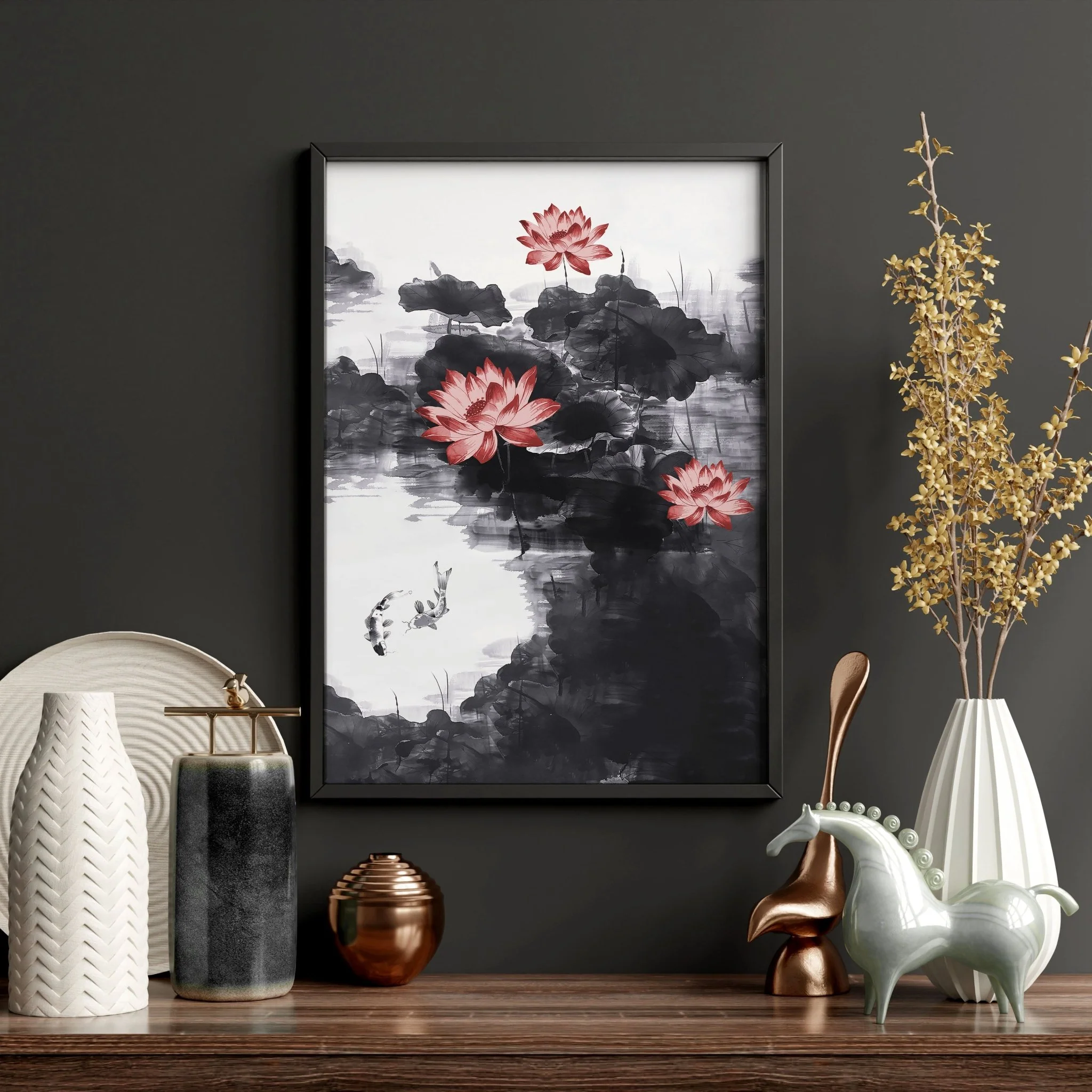 Living Room Canvas | Set of 3 Asian Inspired Wall art Prints - Image 18