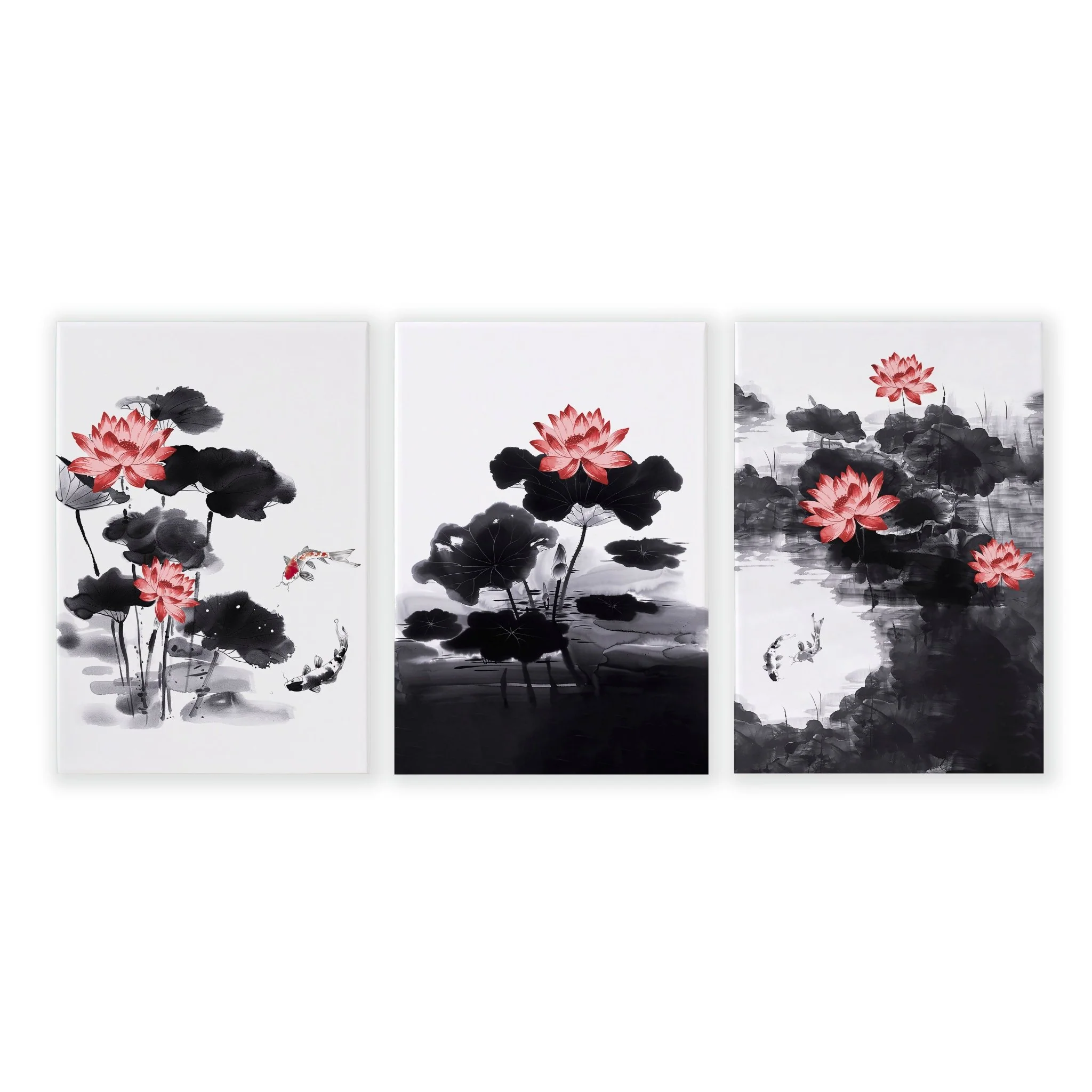 Living Room Canvas | Set of 3 Asian Inspired Wall art Prints - Image 23
