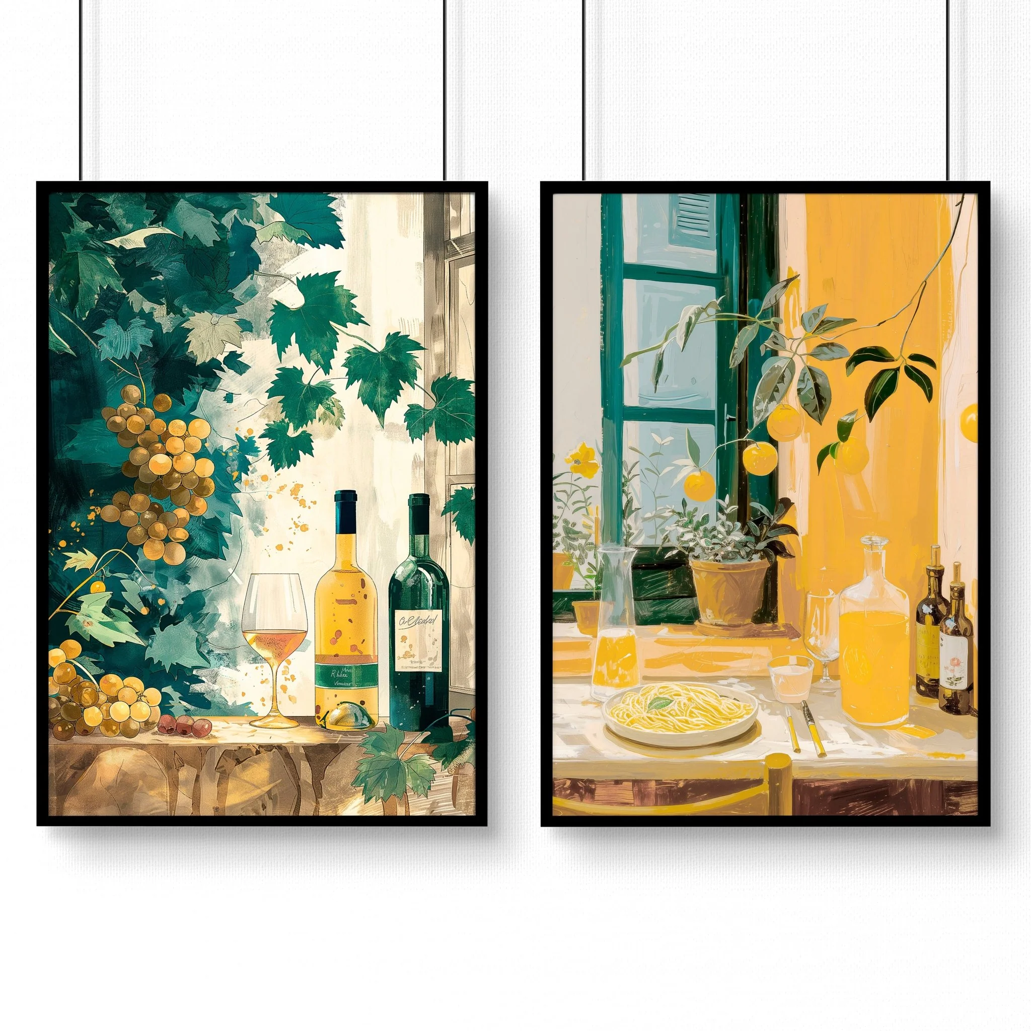 Living Room Canvases | Set of 2 Italian Lifestyle Wall art Prints - Image 8