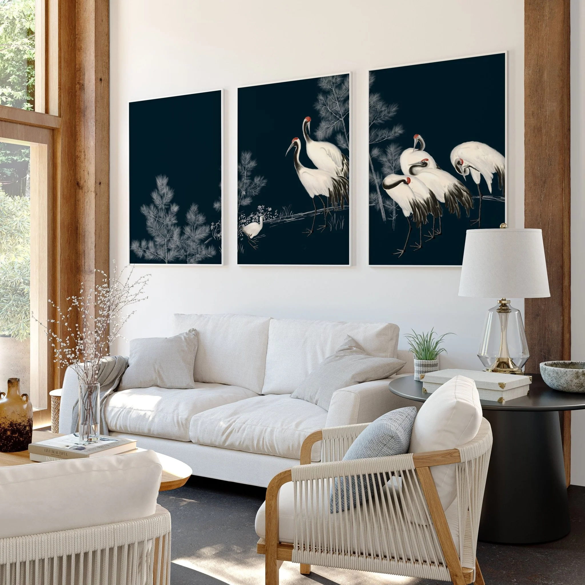Living Room Gallery Wall | Set of 3 Asian Inspired Wall art Prints - Image 10