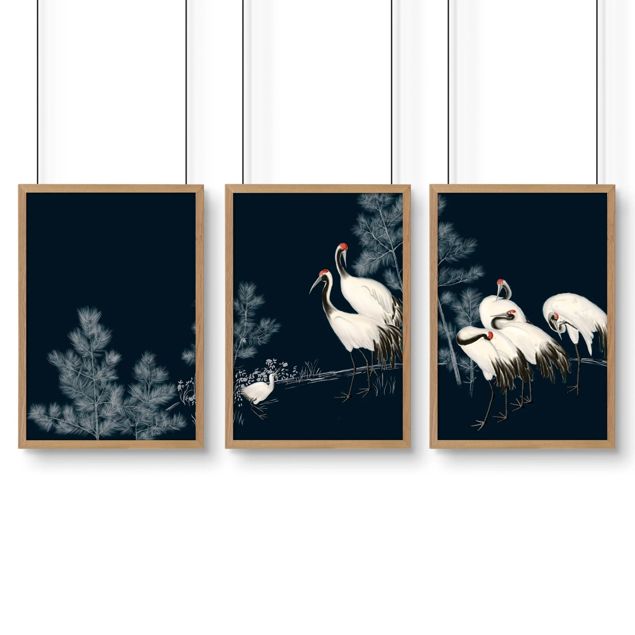 Living Room Gallery Wall | Set of 3 Asian Inspired Wall art Prints - Image 18