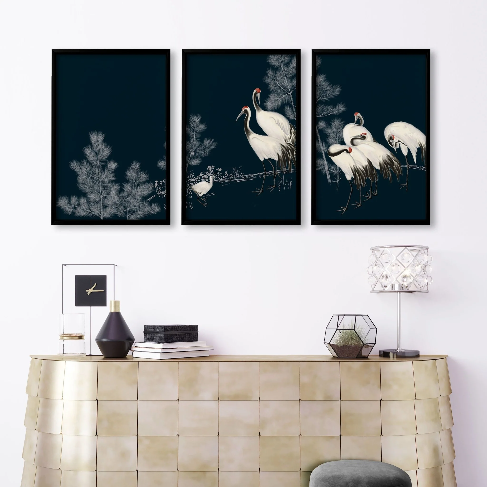 Living Room Gallery Wall | Set of 3 Asian Inspired Wall art Prints - Image 3