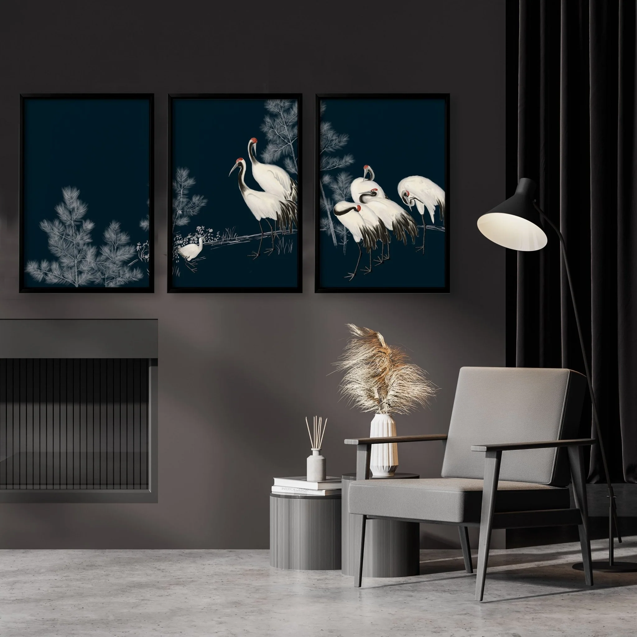 Living Room Gallery Wall | Set of 3 Asian Inspired Wall art Prints - Image 4