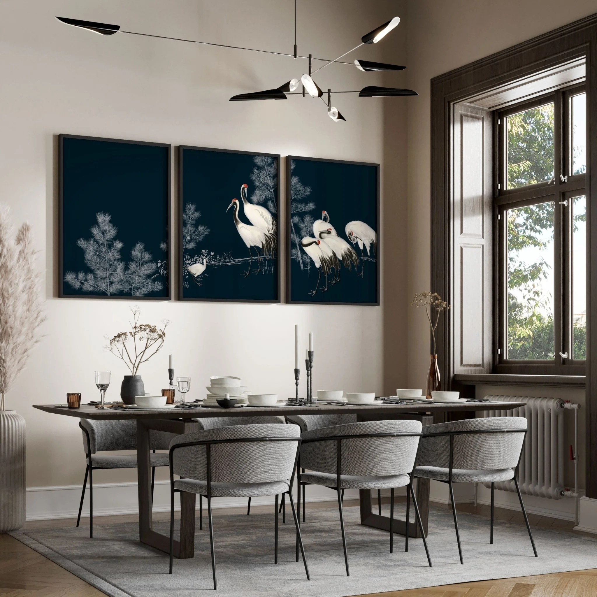 Living Room Gallery Wall | Set of 3 Asian Inspired Wall art Prints - Image 8