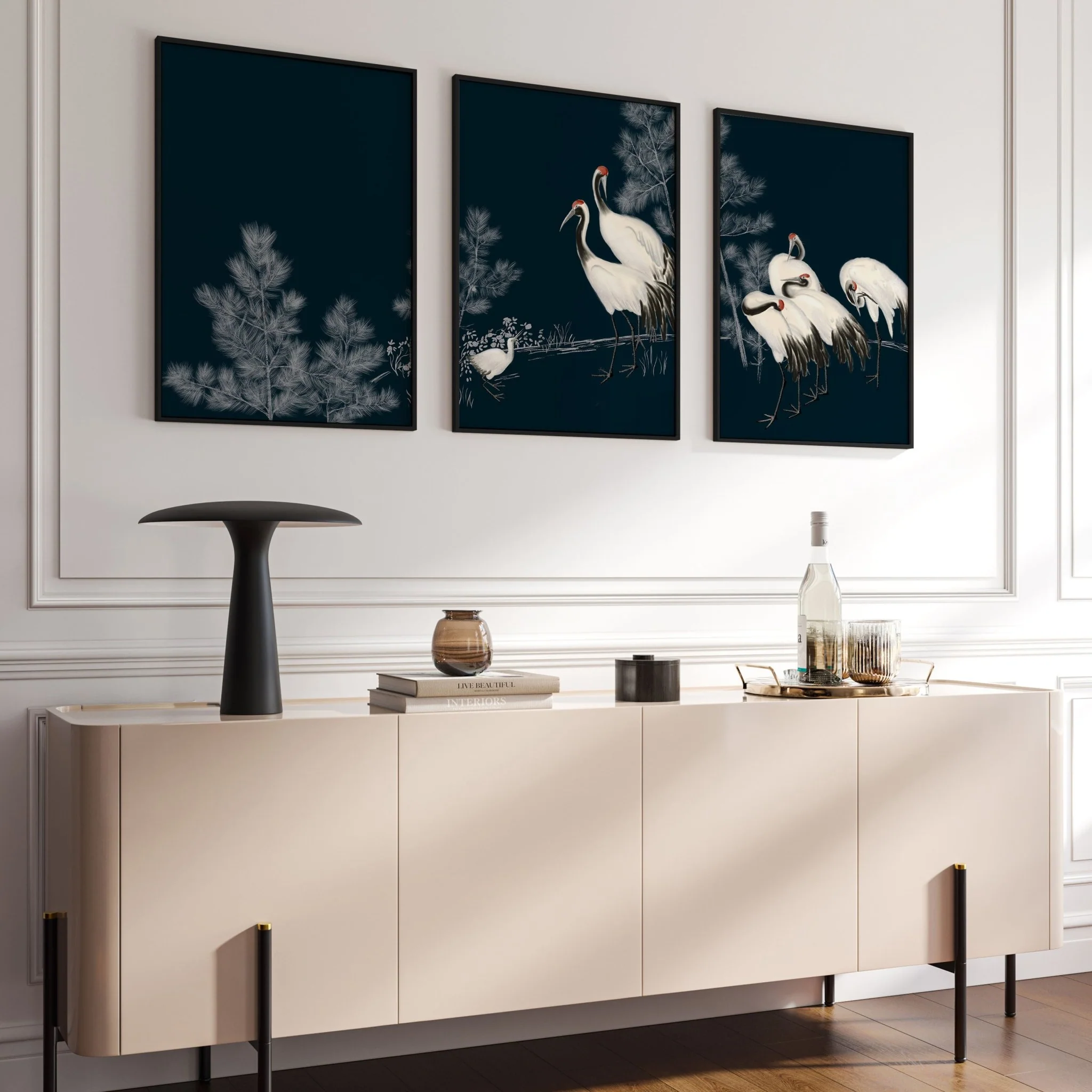 Living Room Gallery Wall | Set of 3 Asian Inspired Wall art Prints - Image 9