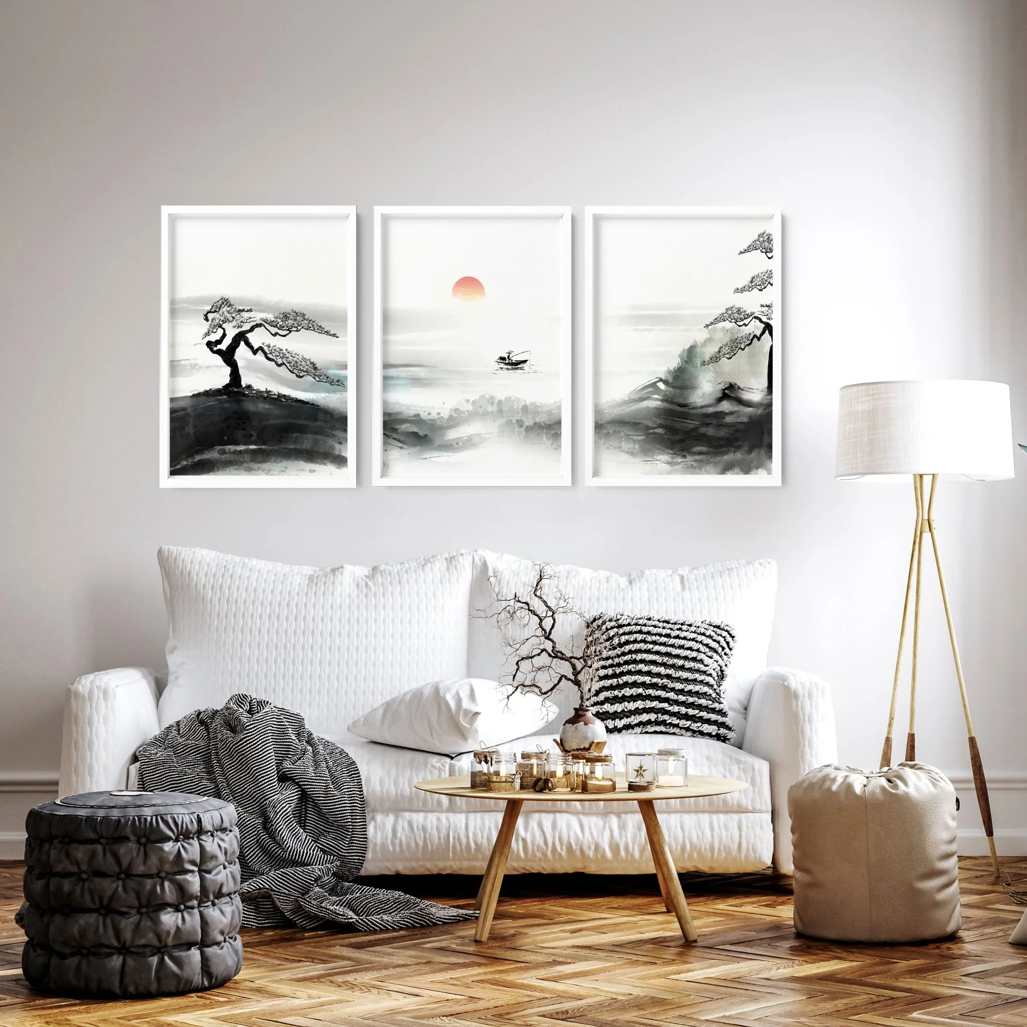 Living Room Modern Wall Art | Set of 3 wall art prints - Image 4