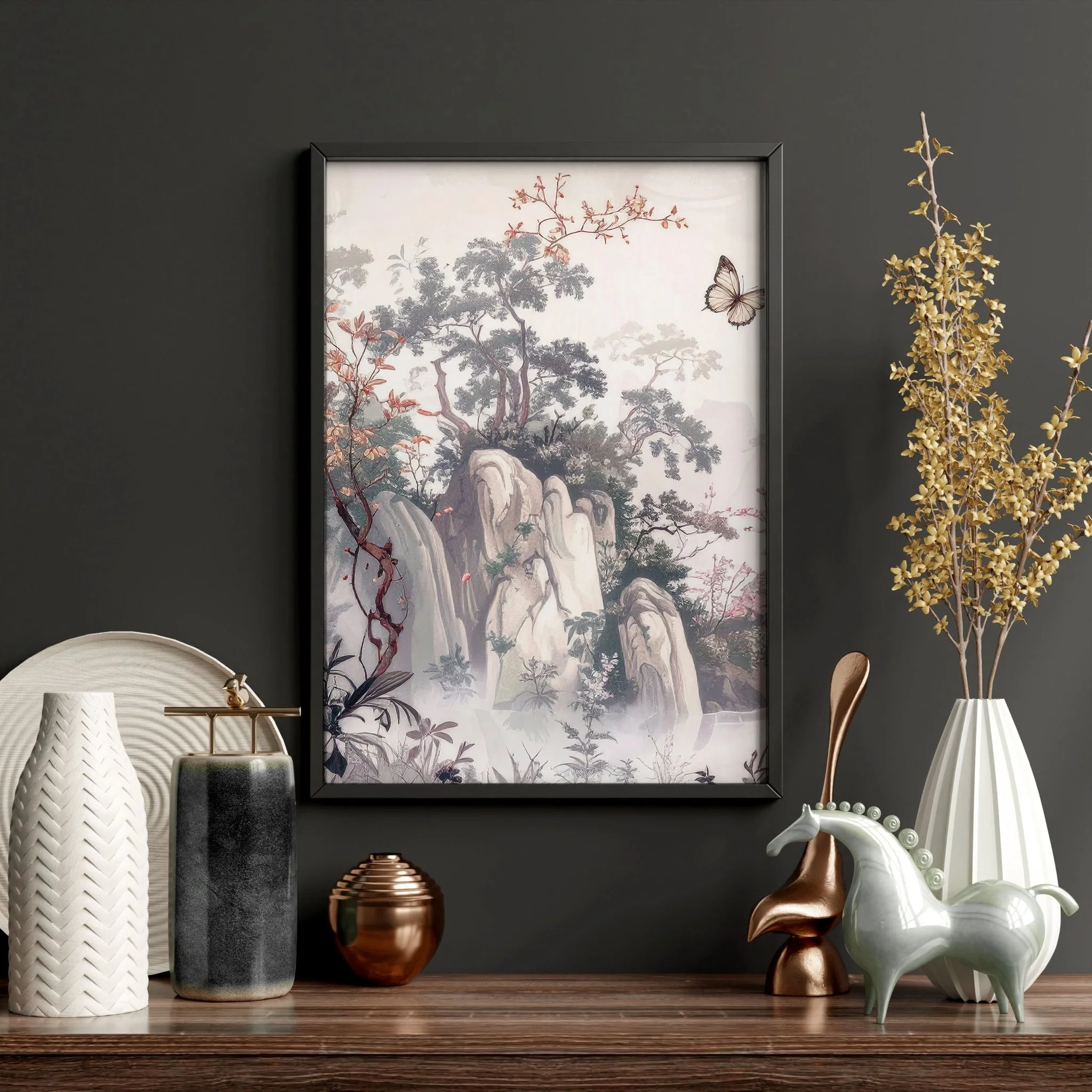 Living Room Picture Wall | Set of 3 Chinoiserie Wall art Prints - Image 12