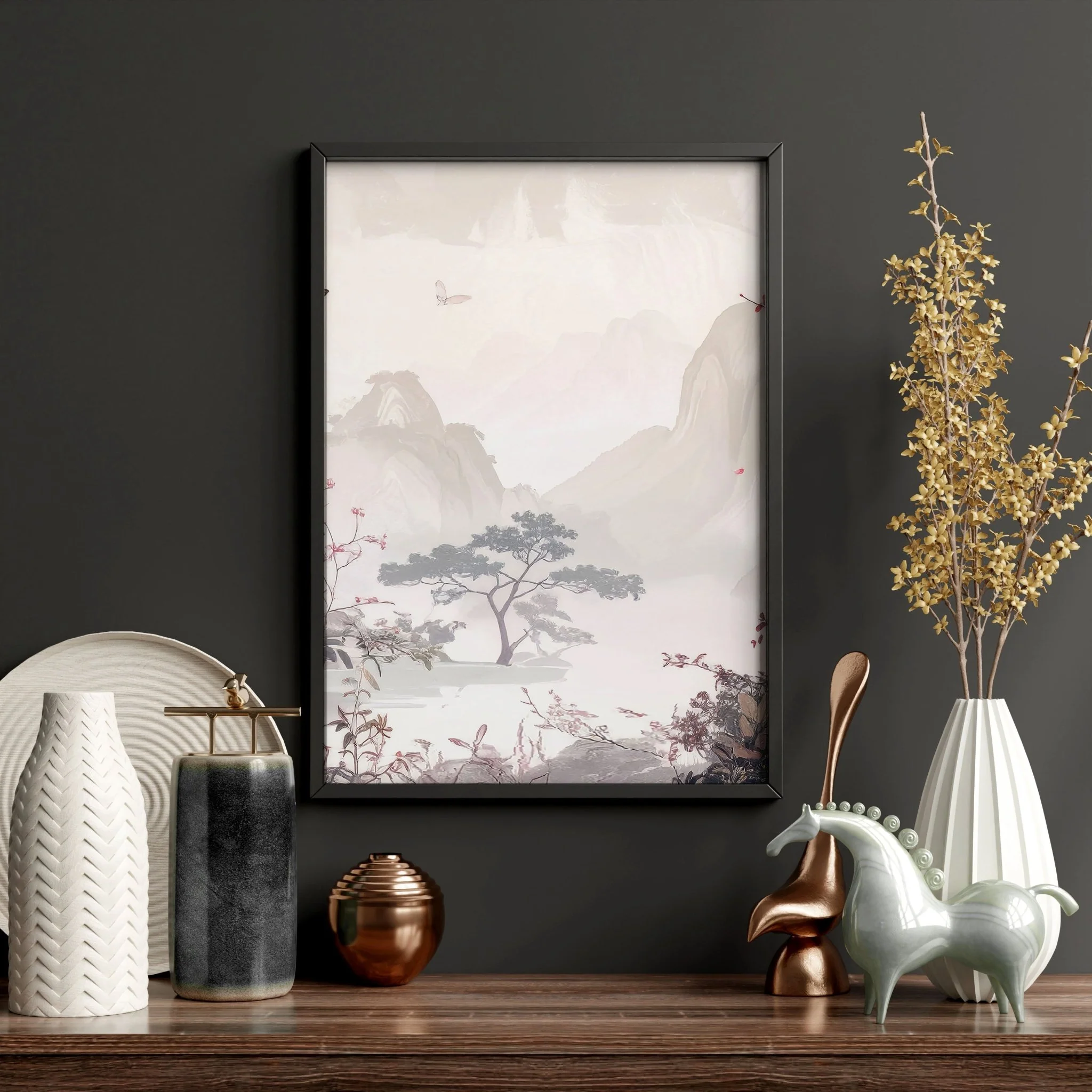 Living Room Picture Wall | Set of 3 Chinoiserie Wall art Prints - Image 13