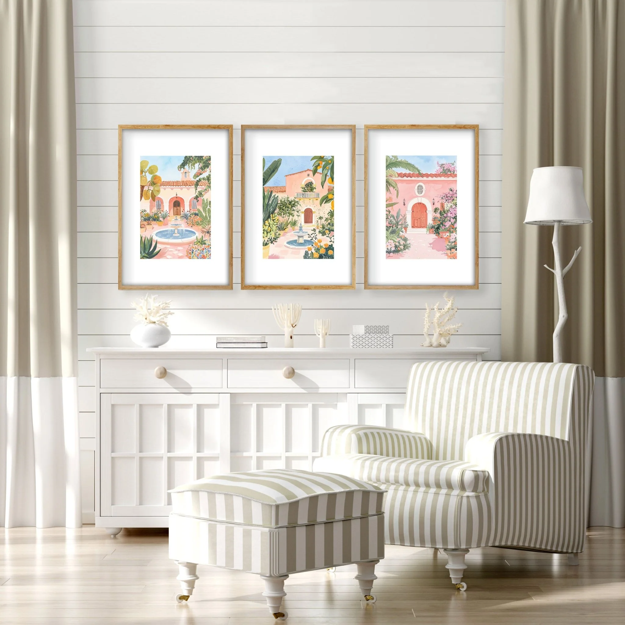 Living Room Pictures Decoration | Set of 3 Beach Decor Wall art Prints - Image 2
