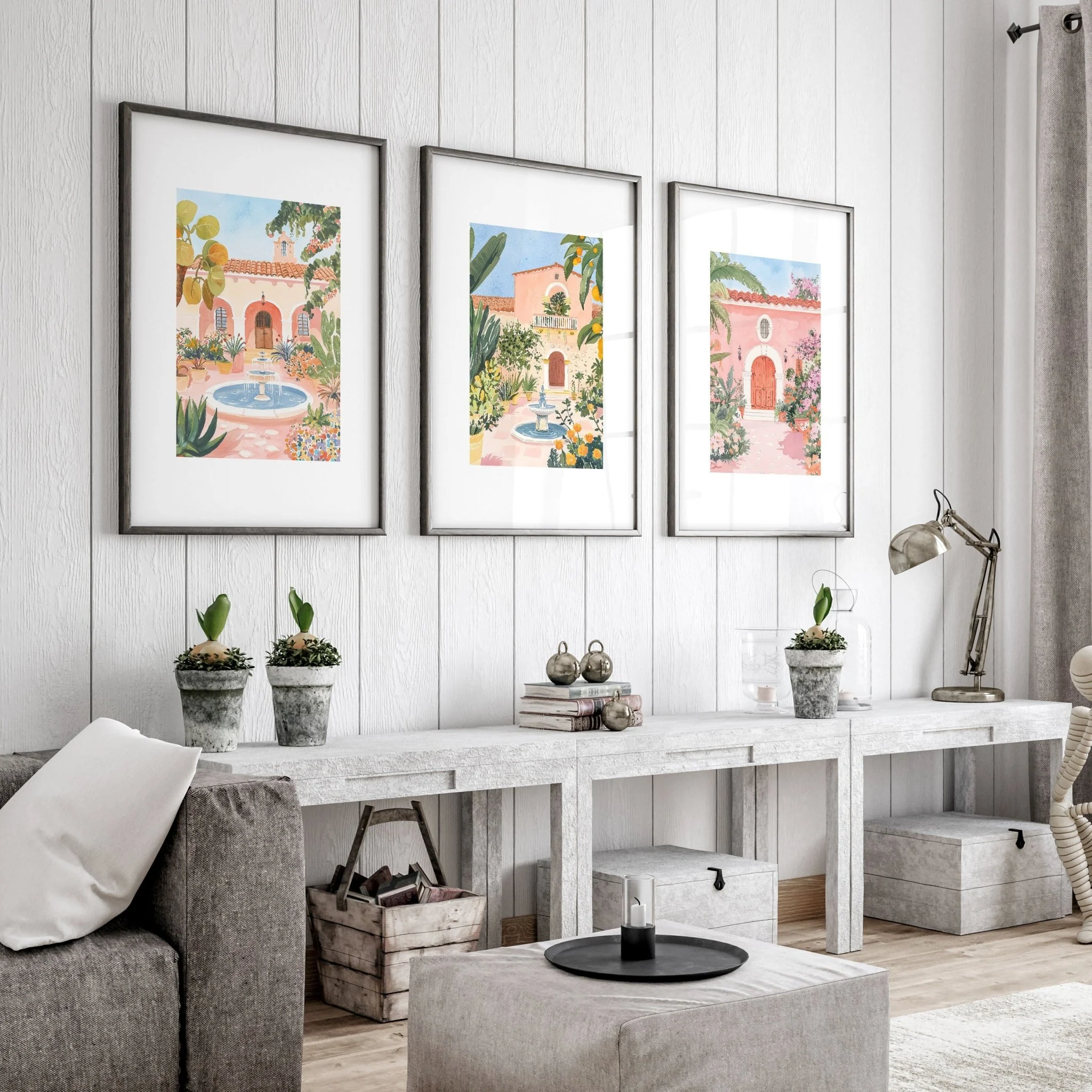 Living Room Pictures Decoration | Set of 3 Beach Decor Wall art Prints - Image 3