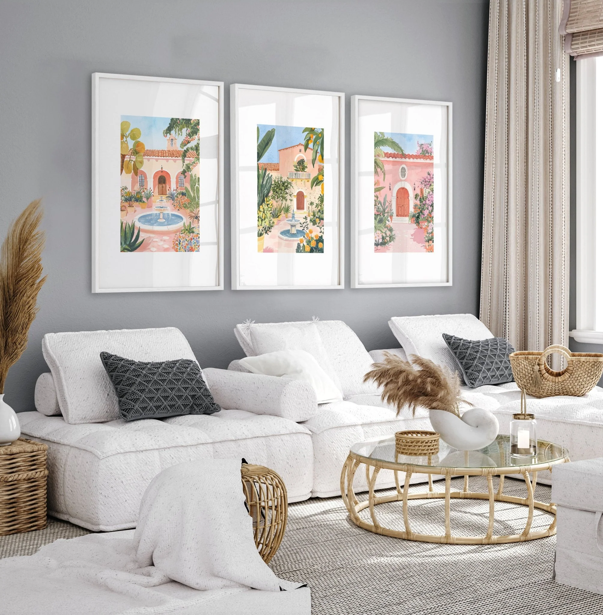 Living Room Pictures Decoration | Set of 3 Beach Decor Wall art Prints - Image 5