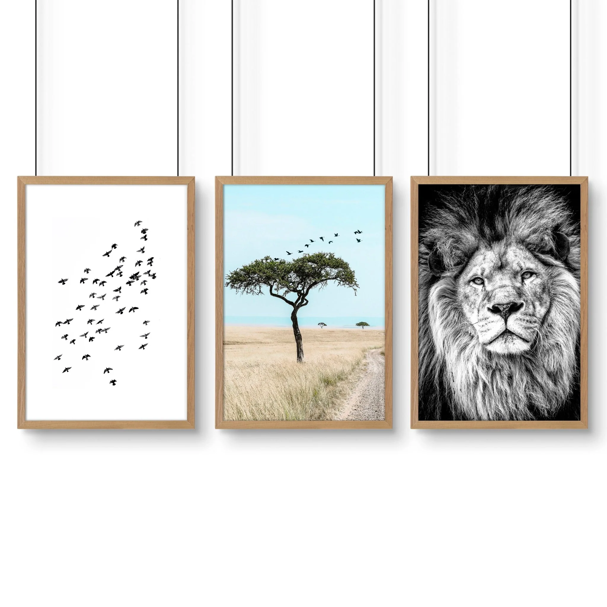 Living Room Wall Art Canvas | Set of 3 African Wildlife Wall art Prints - Image 14