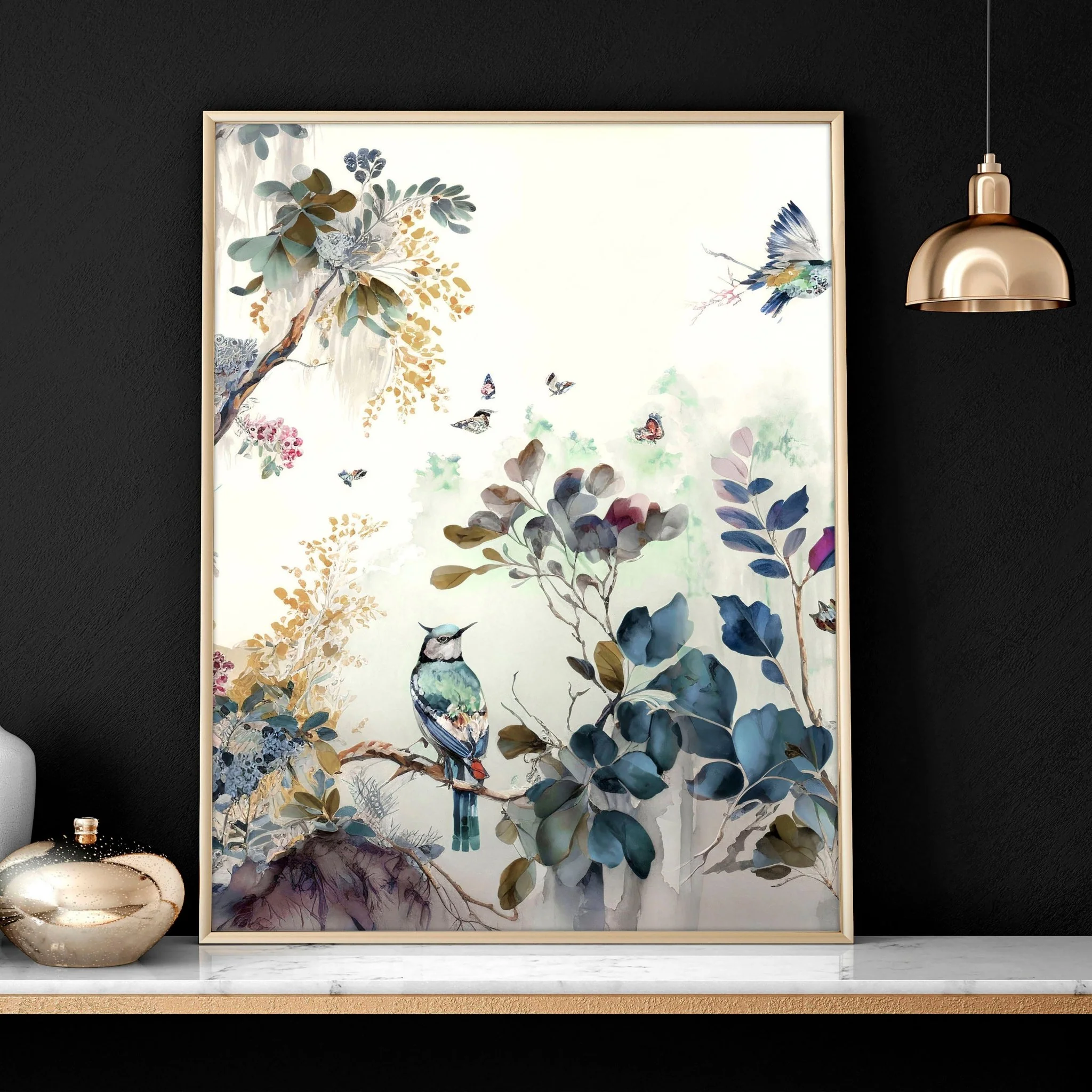 Living room wall art decor | set of 3 Chinoiserie wall art prints - Image 5