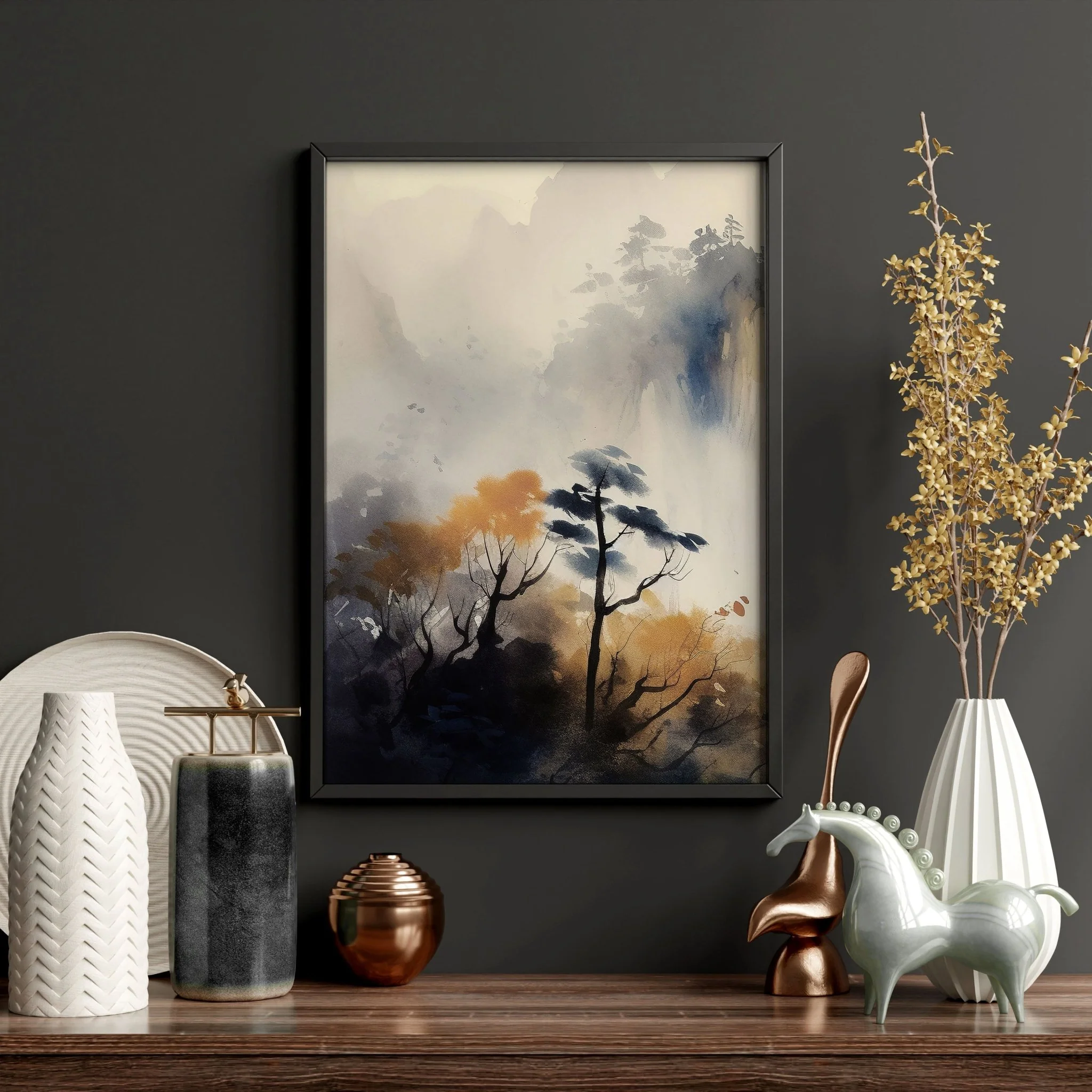 Living Room Wall Decor Modern | Set of 3 Asian Inspired Wall art Prints - Image 13