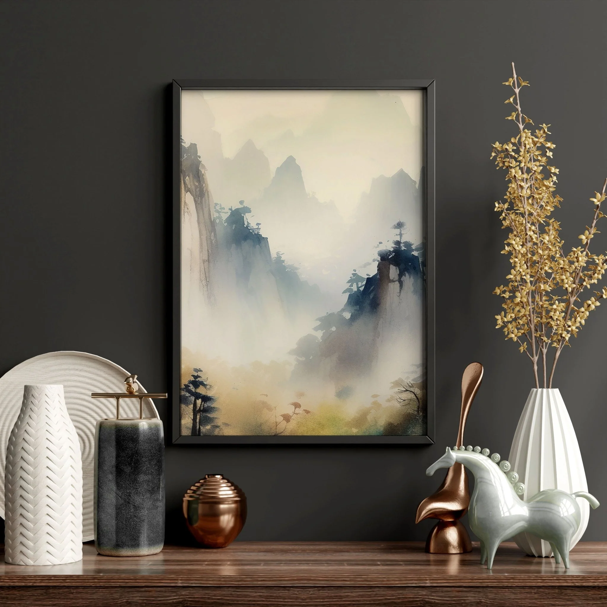 Living Room Wall Decor Modern | Set of 3 Asian Inspired Wall art Prints - Image 14