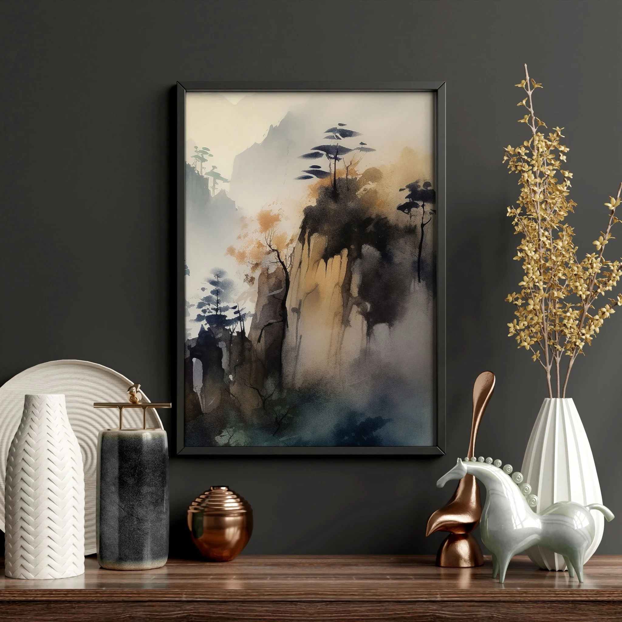 Living Room Wall Decor Modern | Set of 3 Asian Inspired Wall art Prints - Image 15