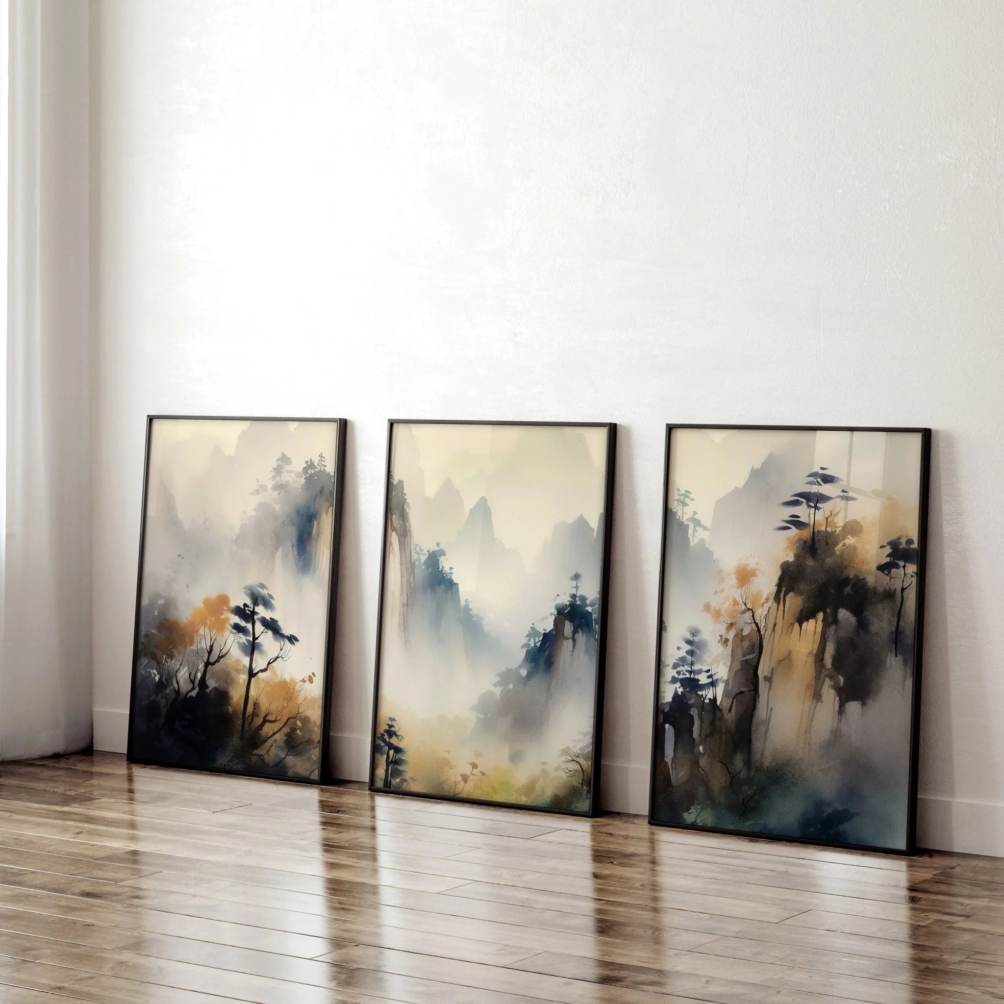 Living Room Wall Decor Modern | Set of 3 Asian Inspired Wall art Prints - Image 7