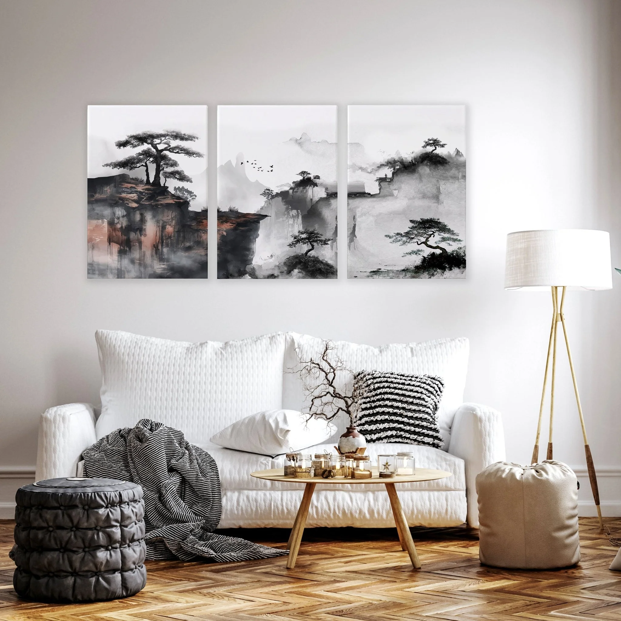 Living Room Wall Decoration | Set of 3 Asian Inspired Wall art Prints - Image 10