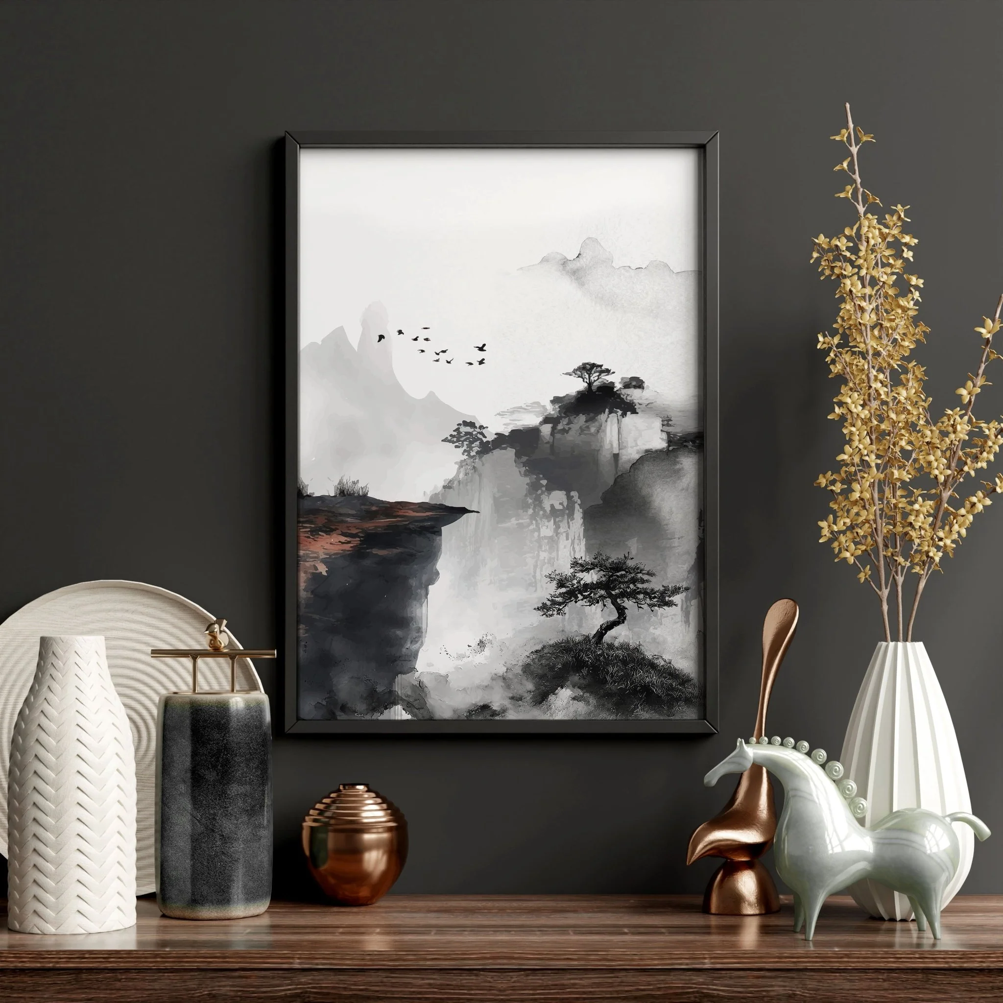 Living Room Wall Decoration | Set of 3 Asian Inspired Wall art Prints - Image 16