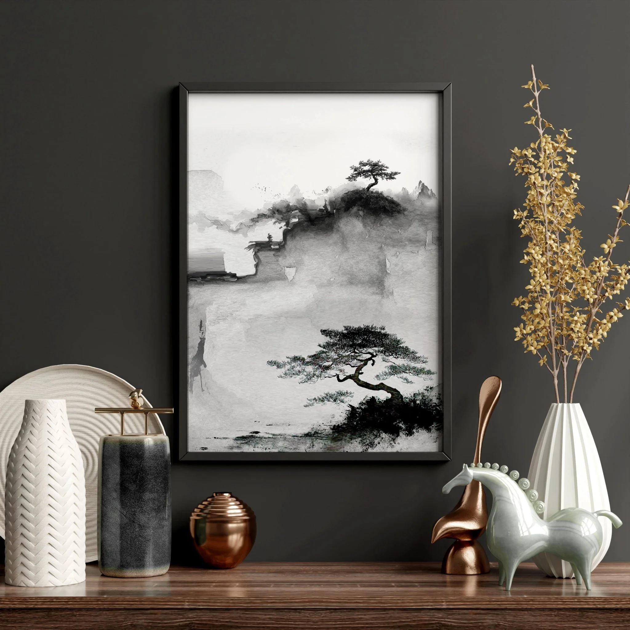 Living Room Wall Decoration | Set of 3 Asian Inspired Wall art Prints - Image 17