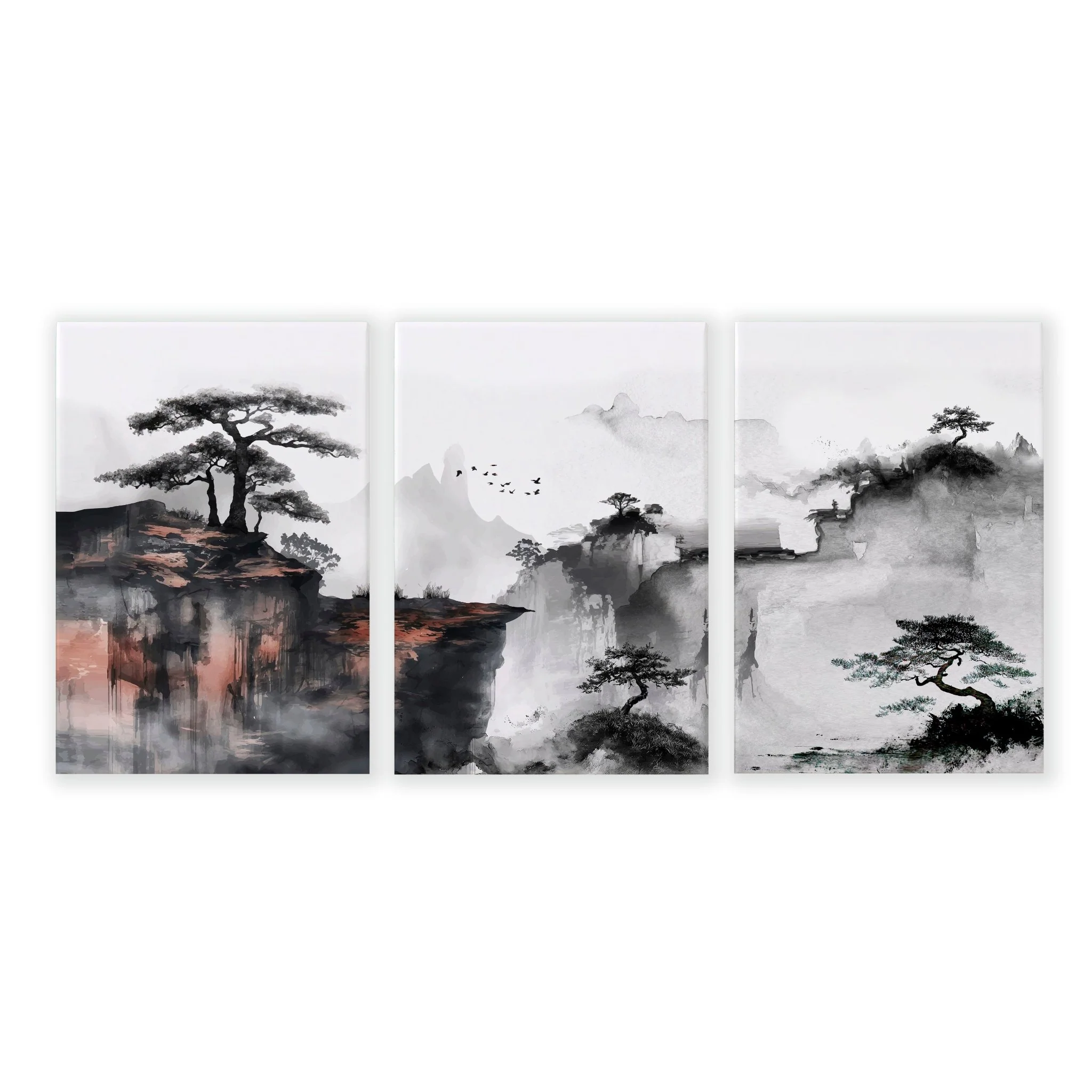Living Room Wall Decoration | Set of 3 Asian Inspired Wall art Prints - Image 21