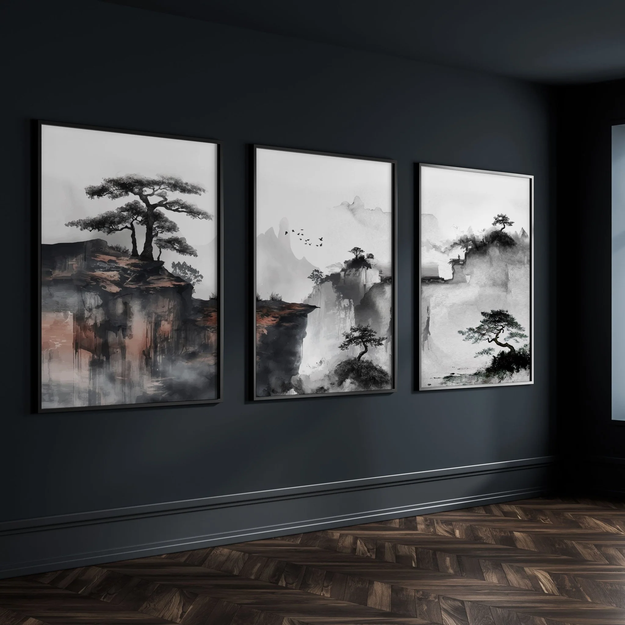 Living Room Wall Decoration | Set of 3 Asian Inspired Wall art Prints - Image 4