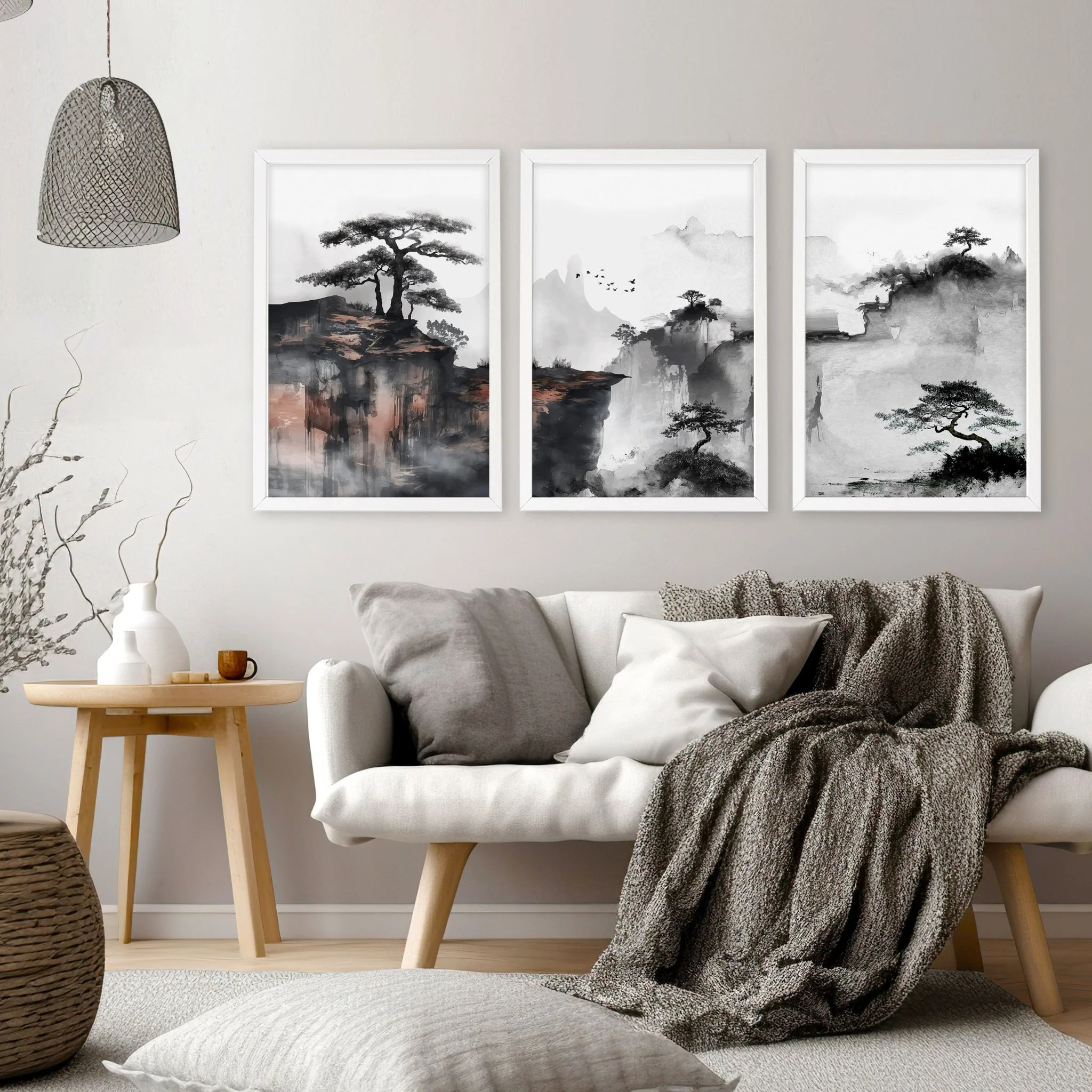 Living Room Wall Decoration | Set of 3 Asian Inspired Wall art Prints - Image 7
