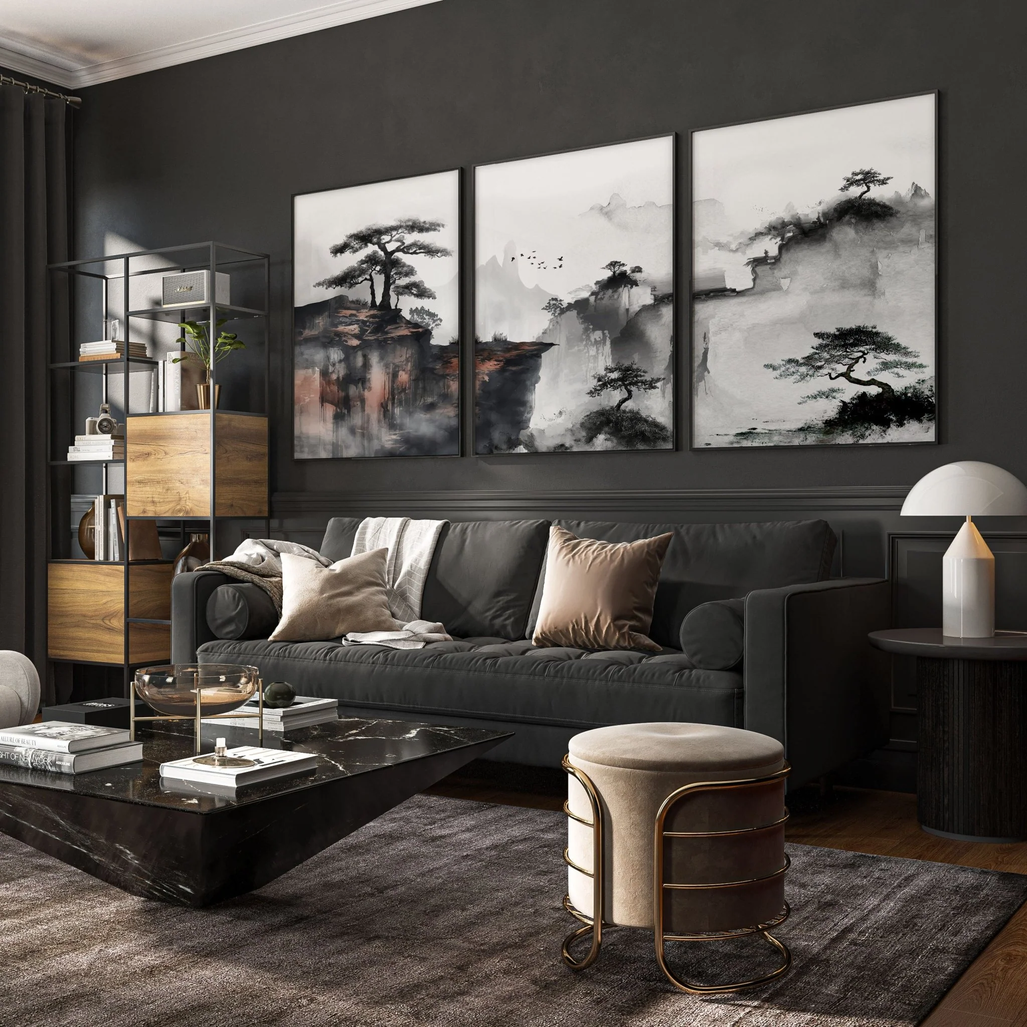 Living Room Wall Decoration | Set of 3 Asian Inspired Wall art Prints - Image 8
