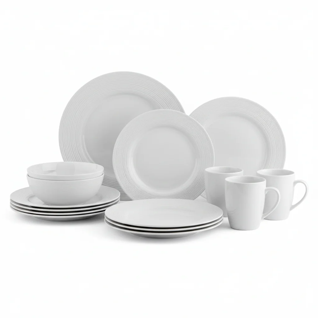Livorno 16 Pc Ribbed Dinner Set