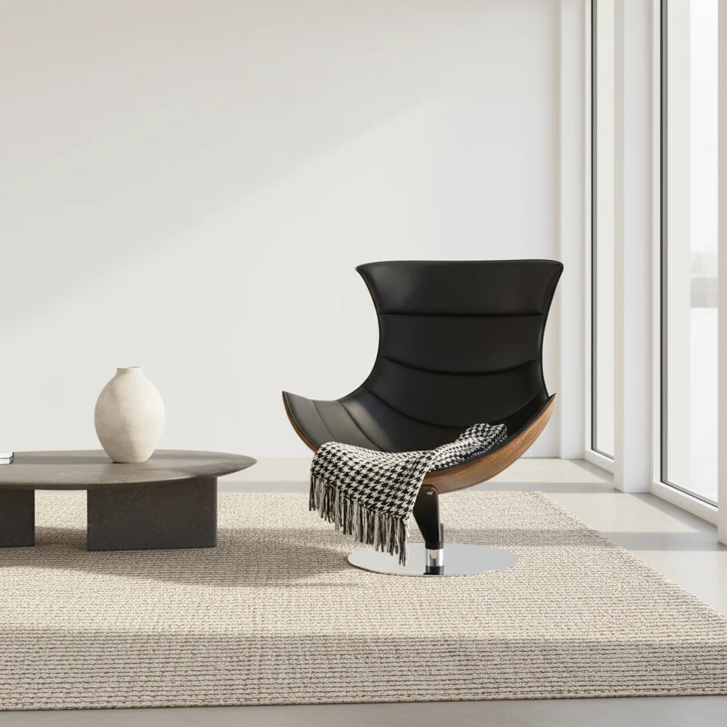 Lobster Lounge Chair, Black - Image 4