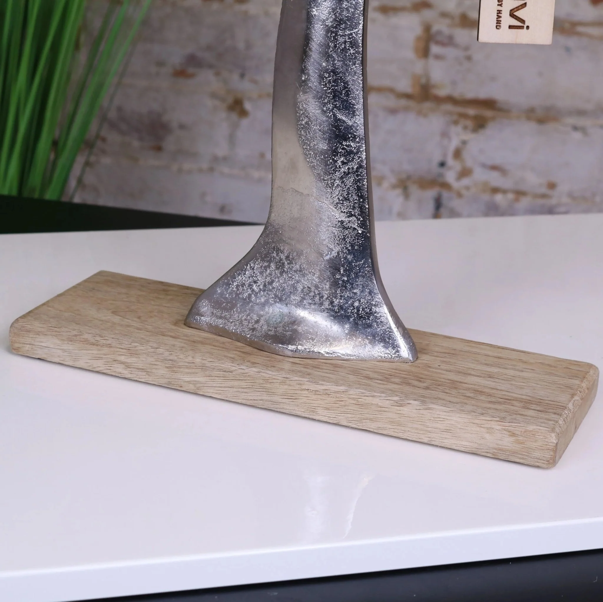 Lolam Tree Sculpture on Mango Wood Base 63cm - Image 2
