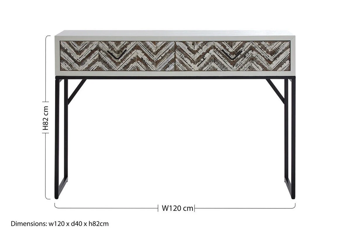Lombok 2 Drawer Console Table - Image 12
