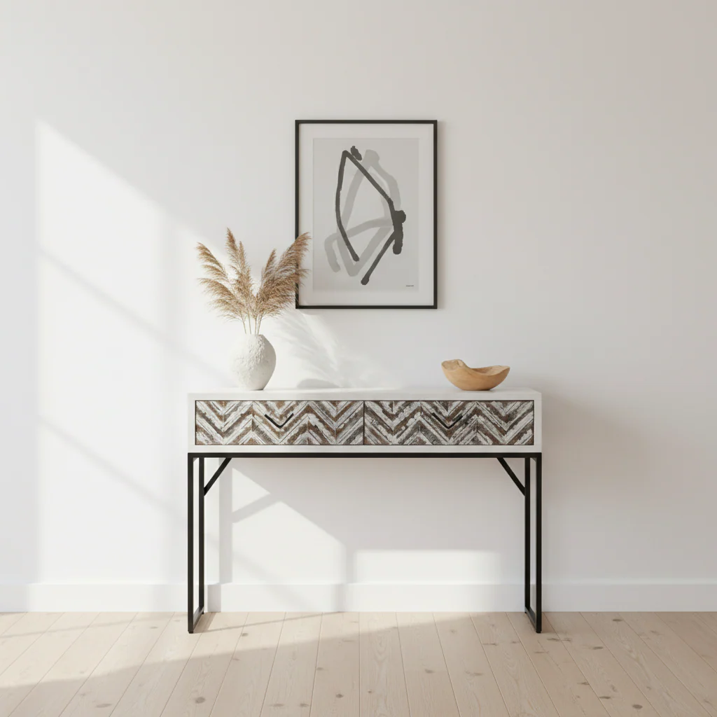 Lombok 2 Drawer Console Table - Image 3