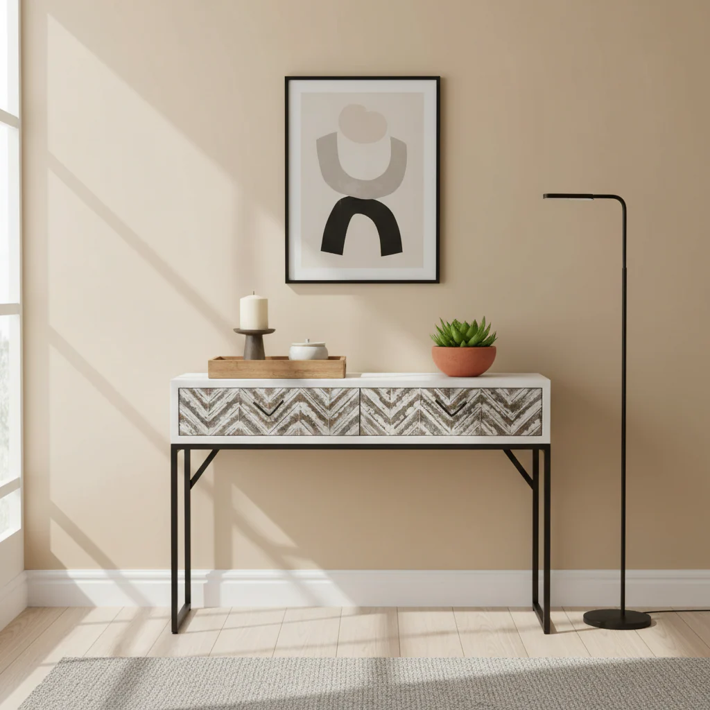 Lombok 2 Drawer Console Table - Image 4