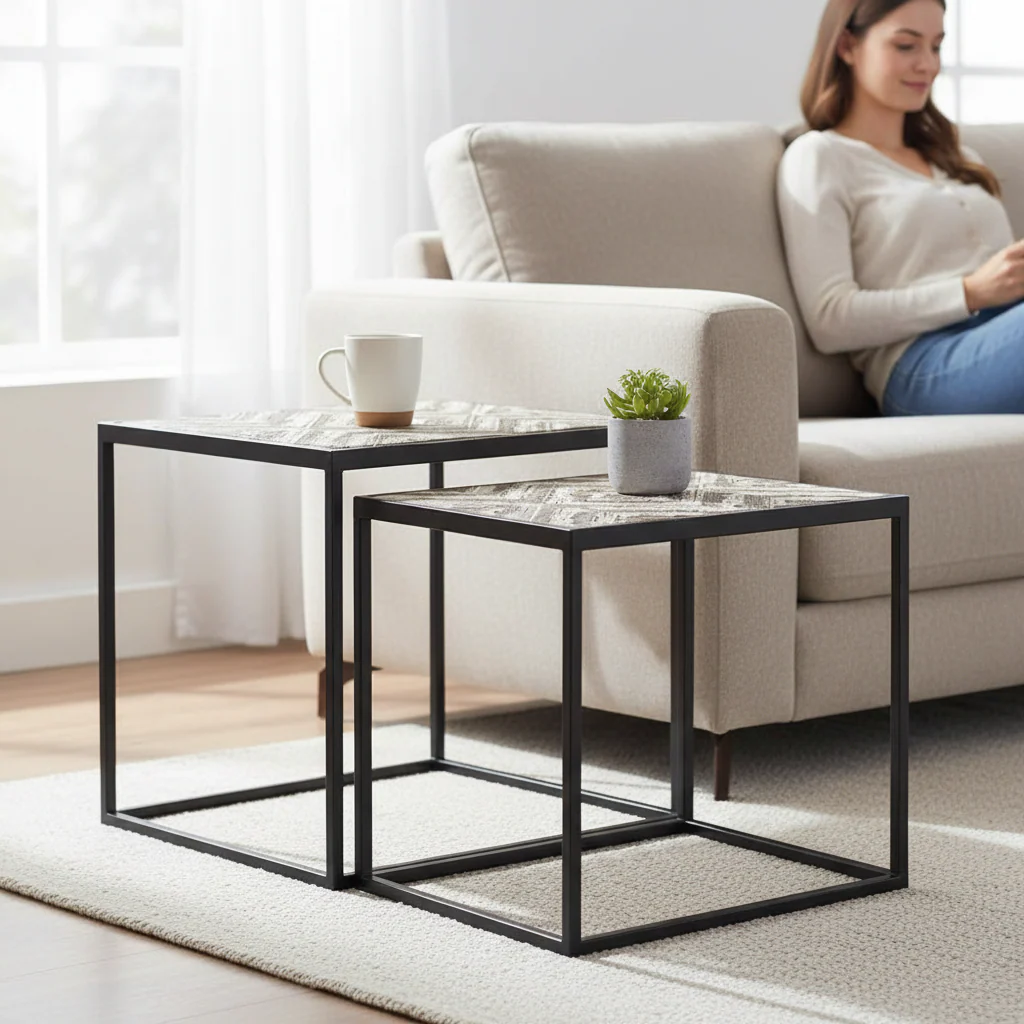 Lombok Set Of 2 Side Tables - Image 2