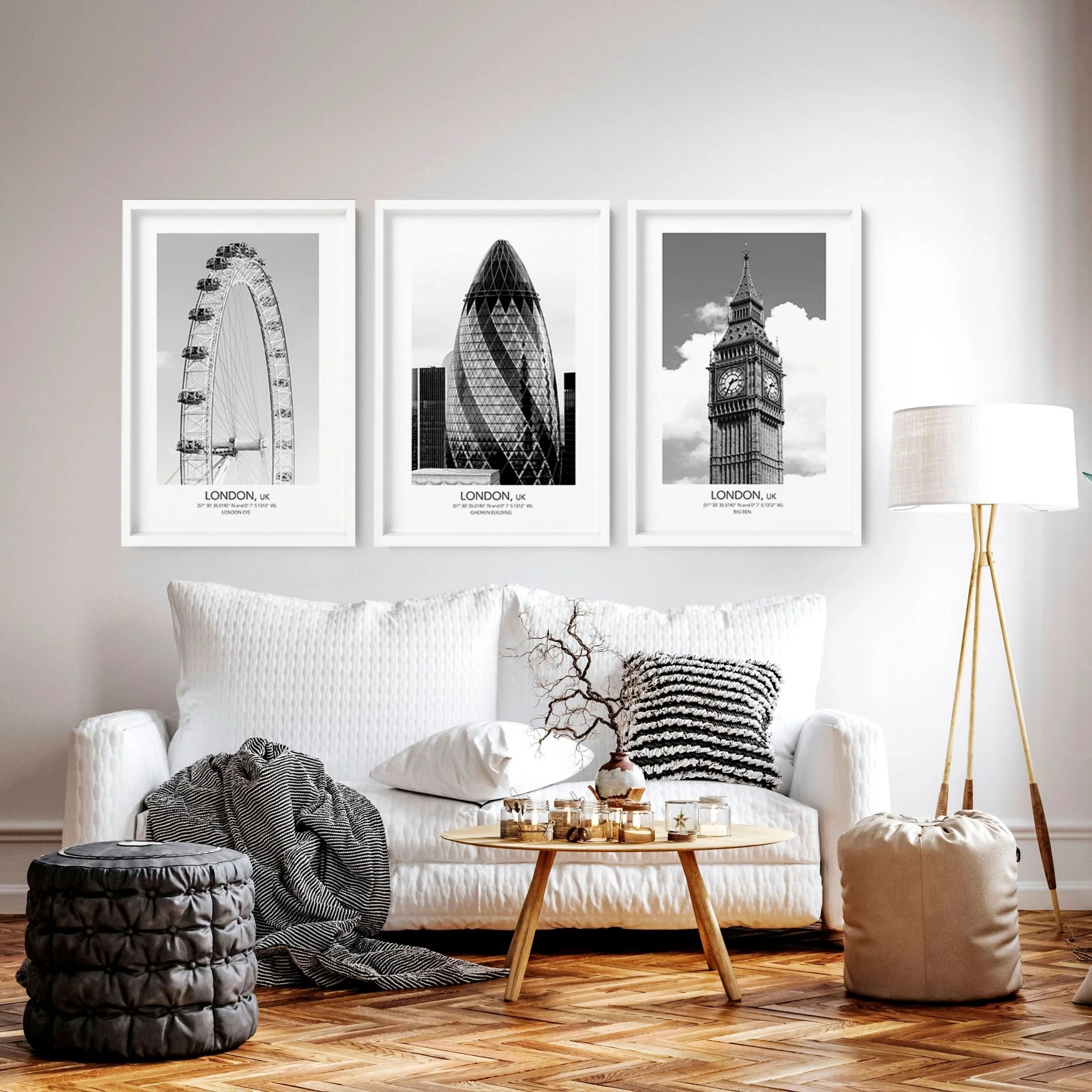 Wall pictures for living room ideas | set of 3 London wall art prints - Image 3