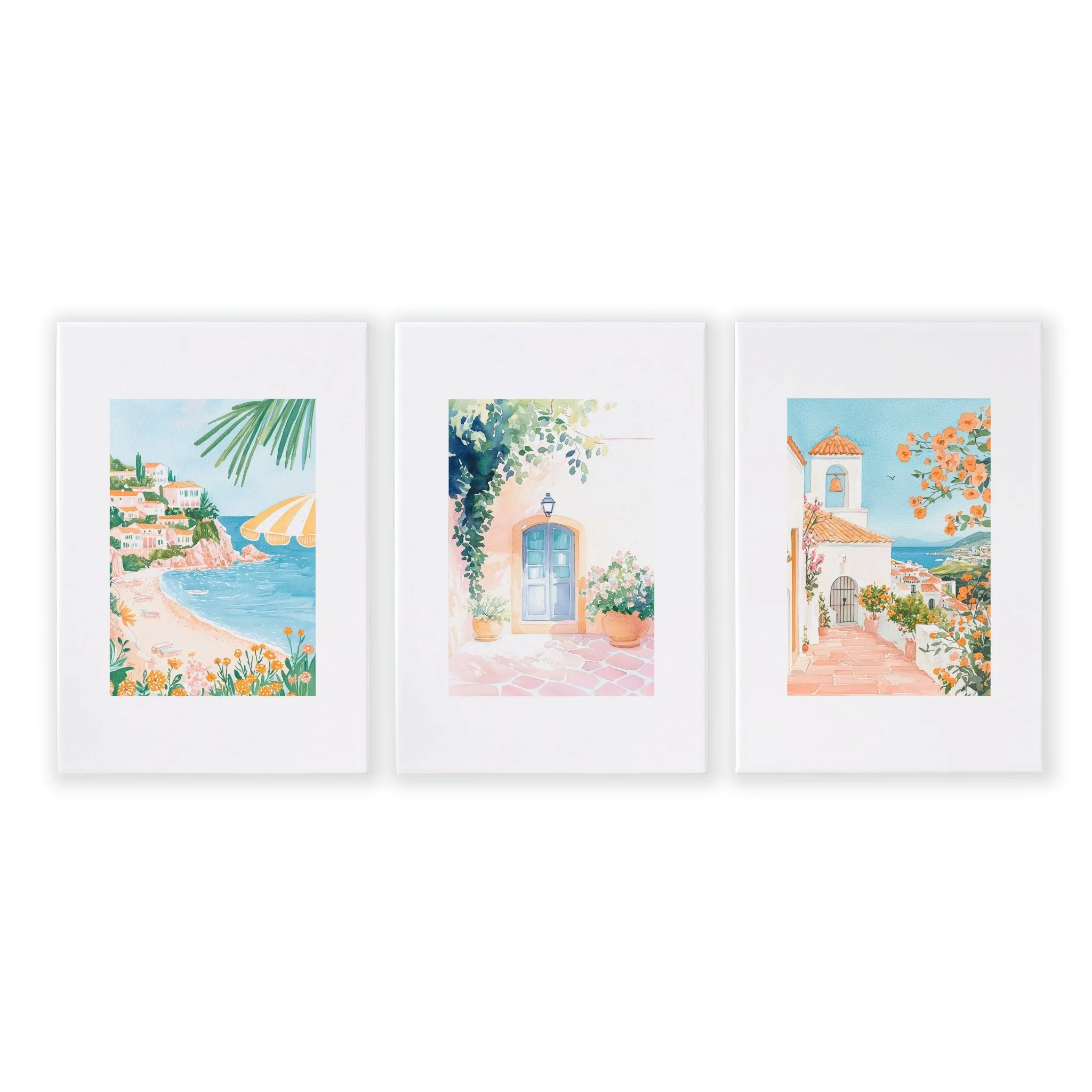 Long Rectangular Wall Decor | Set of 3 Beach Decor Wall art Prints - Image 15