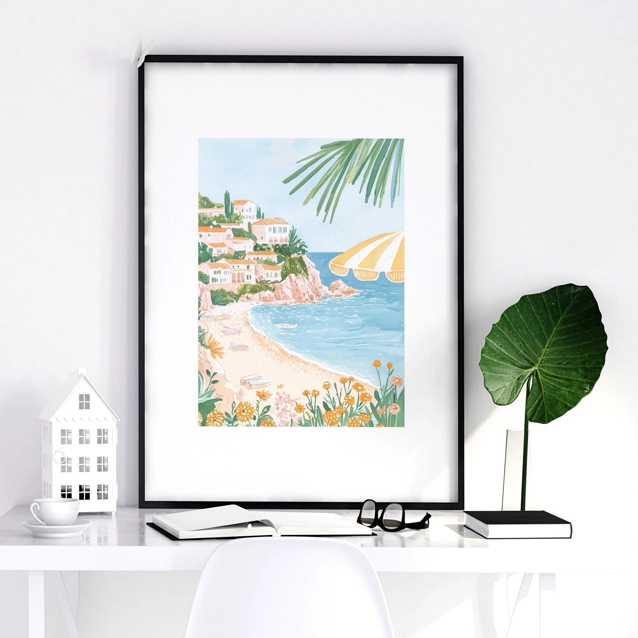 Long Rectangular Wall Decor | Set of 3 Beach Decor Wall art Prints - Image 9