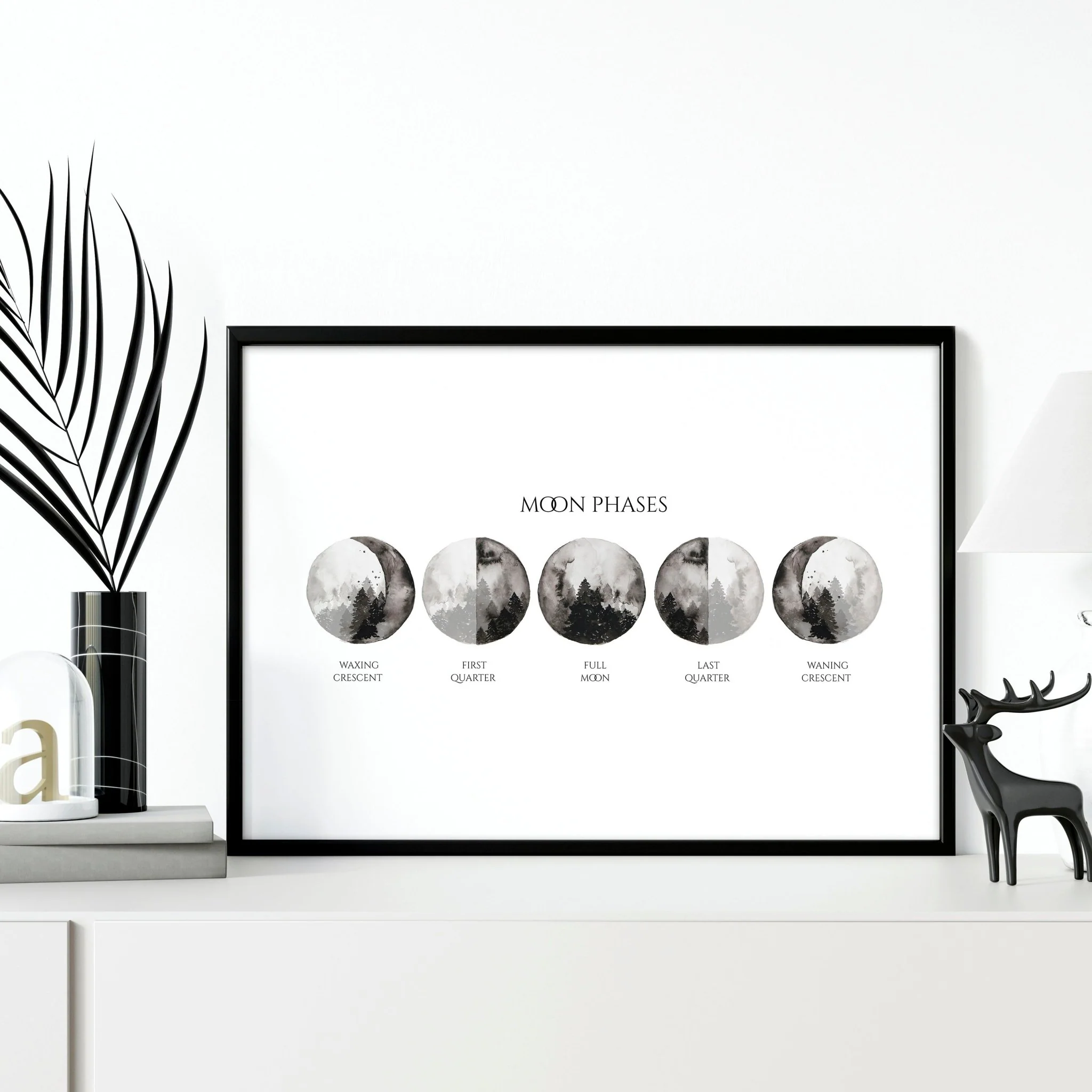 Lunar phases wall art for hallway decor - Image 2