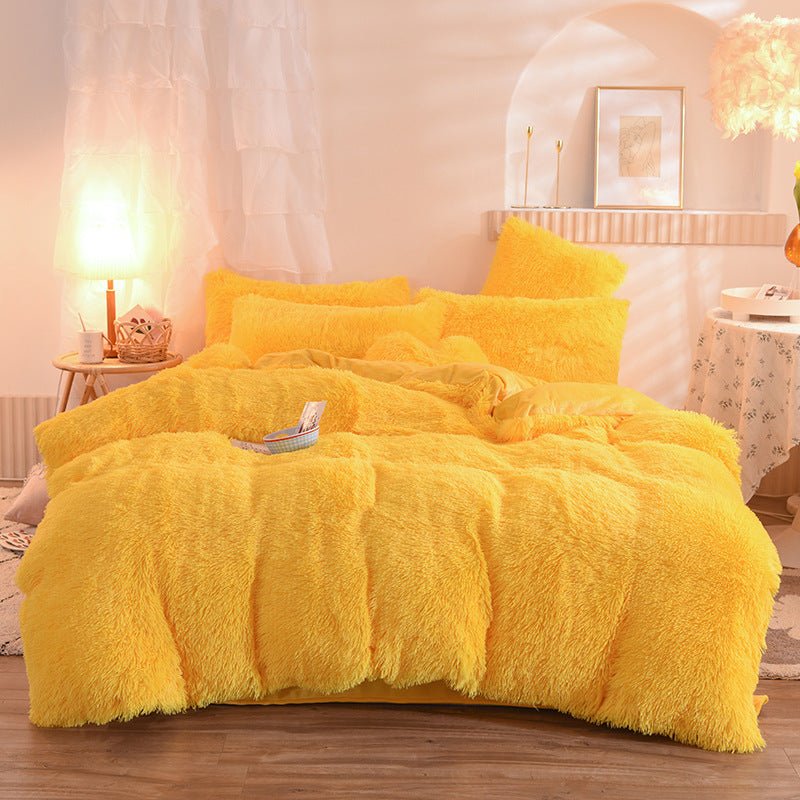 Luxury Thick Fleece Duvet Cover Queen King Winter Warm Bed Quilt Cover Pillowcase Fluffy Plush Shaggy Bedclothes Bedding Set Winter Body Keep Warm - Image 16